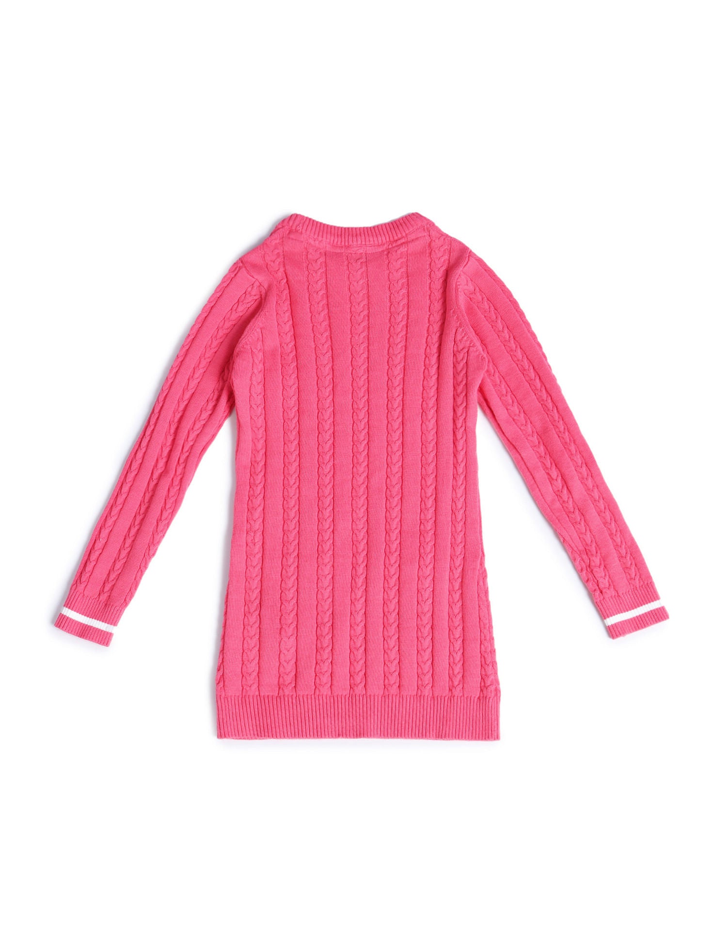 Girls Cable Knit Sweater Rogue Pink - U.S. POLO ASSN. | Large