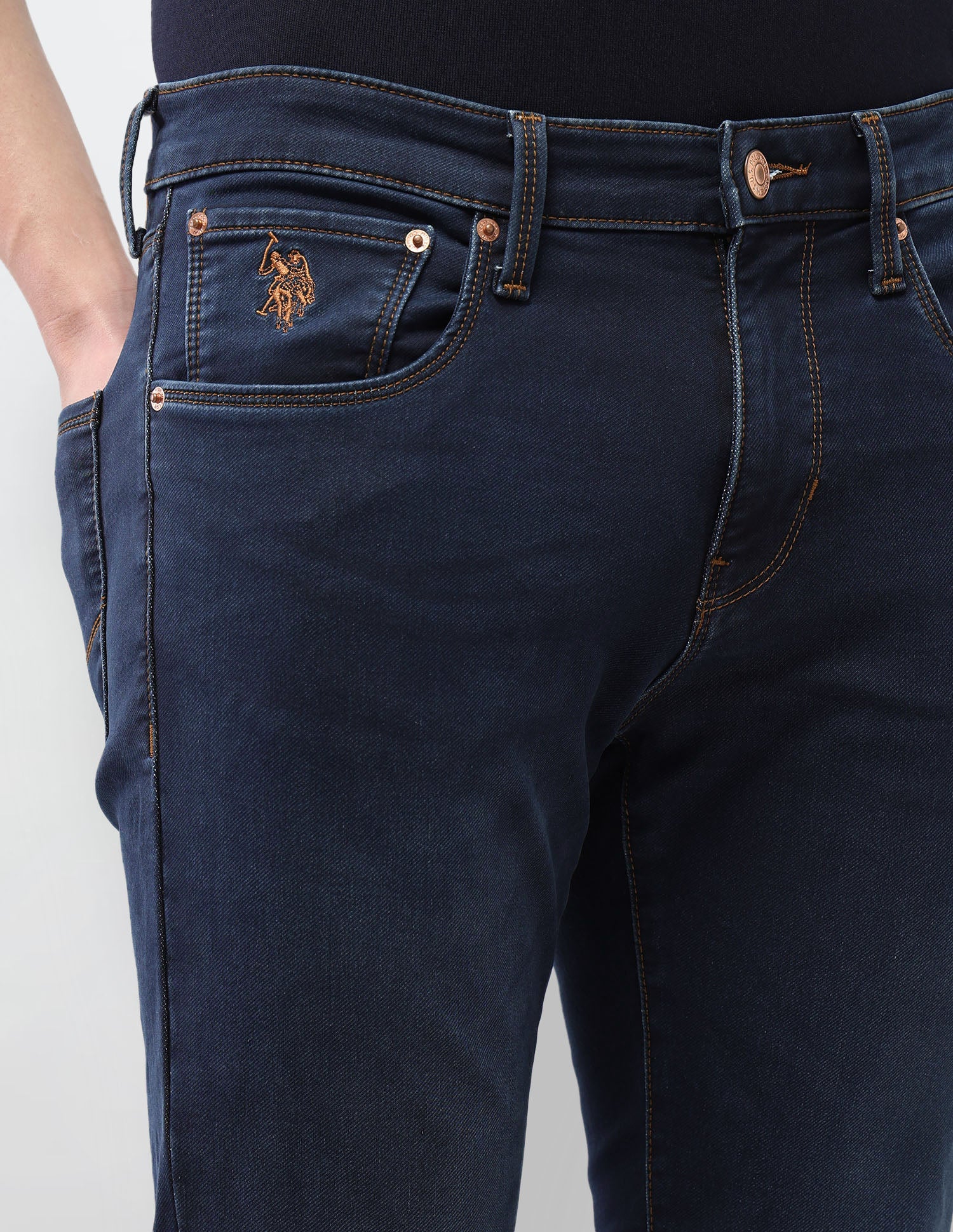 Henry Tapered Fit Blue Jeans Dark Blue - U.S. Polo Assn. India | Large