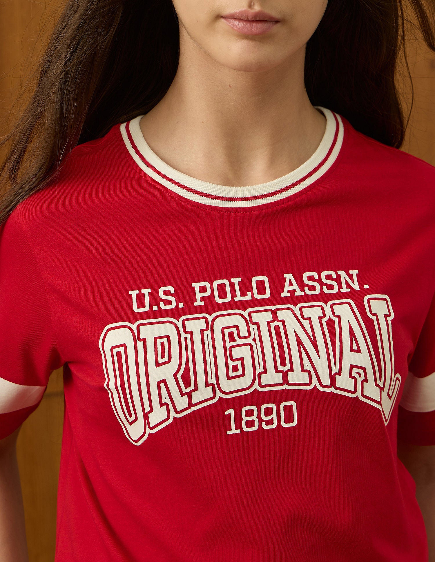 Brand Printed Boxy Fit T-Shirt Red - U.S. POLO ASSN. | Large