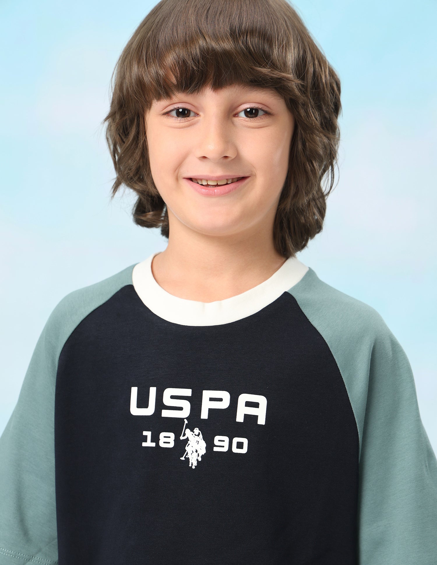 Colour Blocked Oversized Fit T-Shirt Navy - U.S. Polo Assn. India | Large