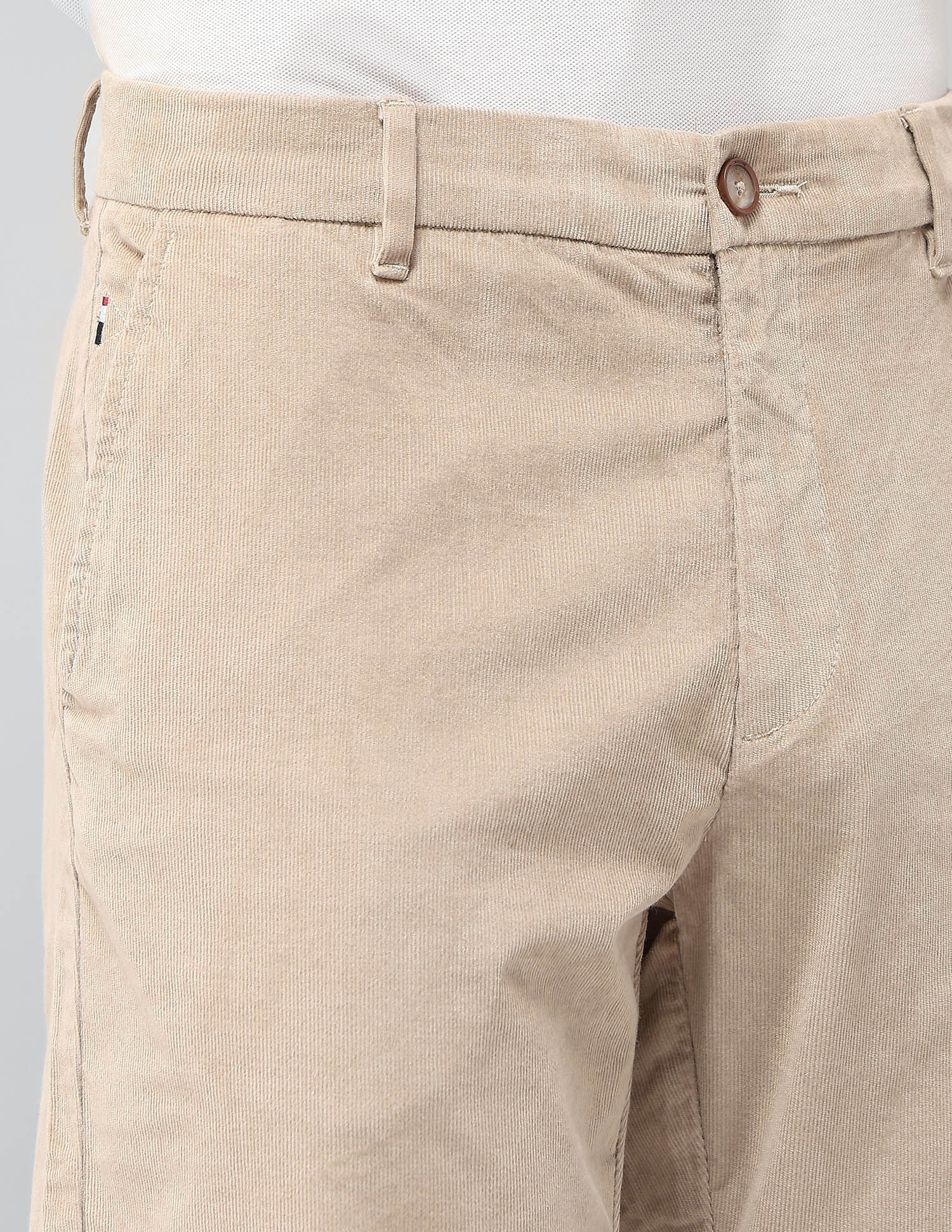 Riley Straight Fit Corduroy Trousers Beige - U.S. POLO ASSN. | Large