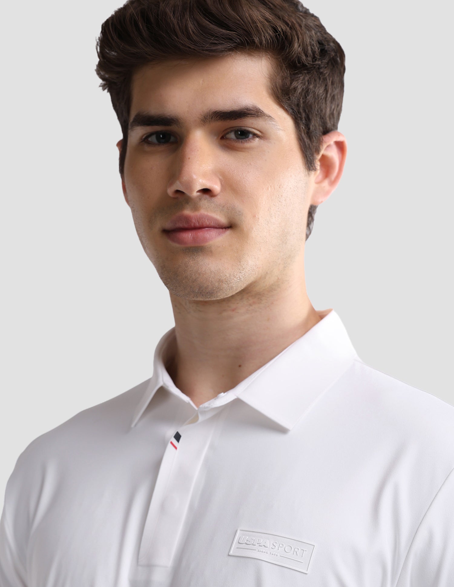Solid Slim Fit Active Polo Shirt White - U.S. Polo Assn. India | Large