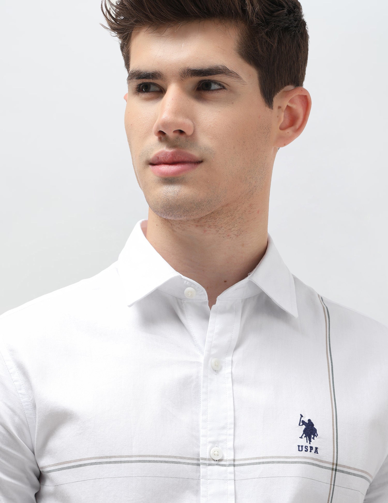 Twill Regular Fit Shirt White - U.S. Polo Assn. India | Large