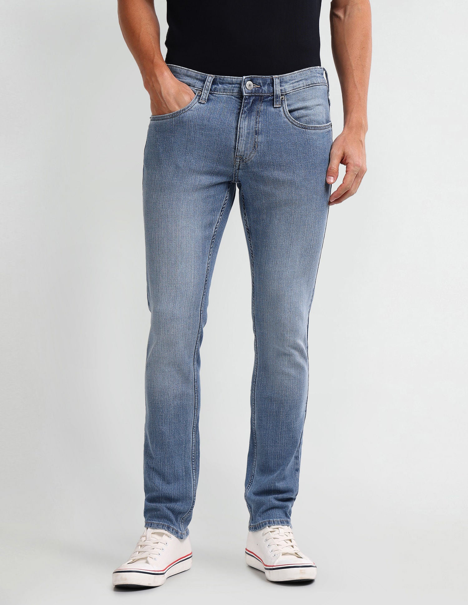 Brandon Slim Tapered Blue Jeans Blue - U.S. Polo Assn. India | Large