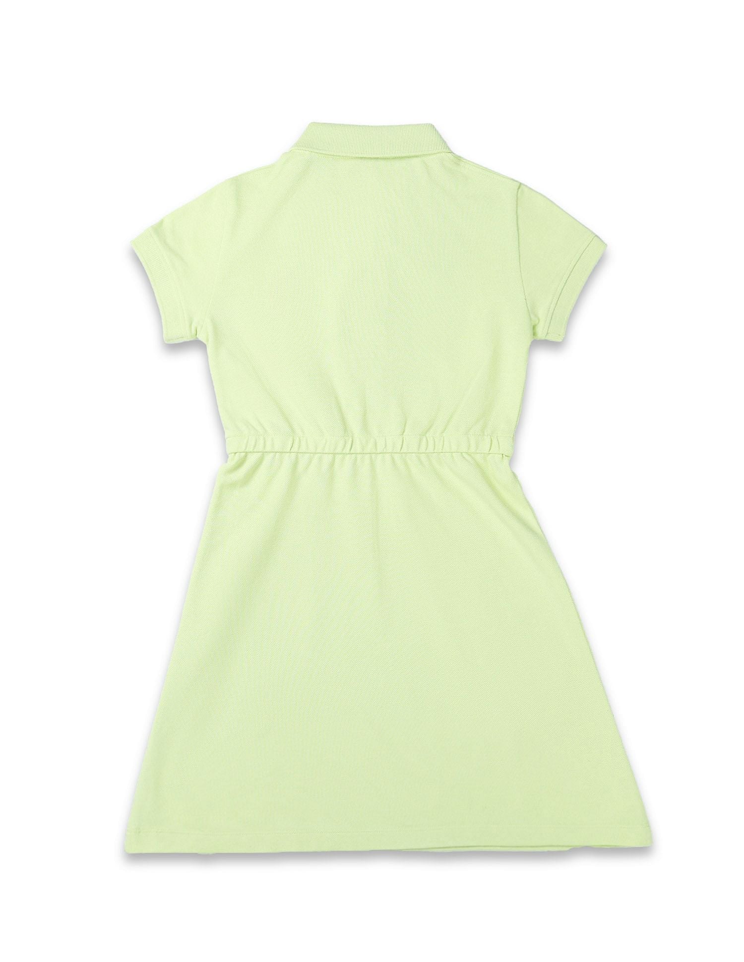 Girls Cinched Waist Polo Dress Yellow - U.S. POLO ASSN. | Large