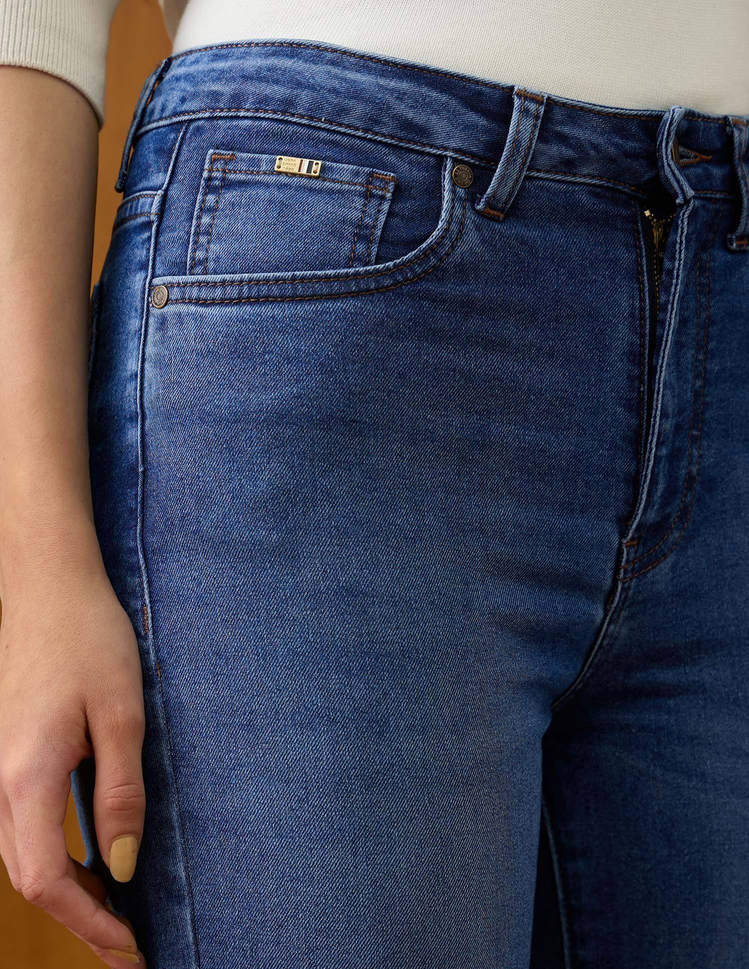 High Rise Extreme Flare Fit Jeans Blue - U.S. POLO ASSN. | Large