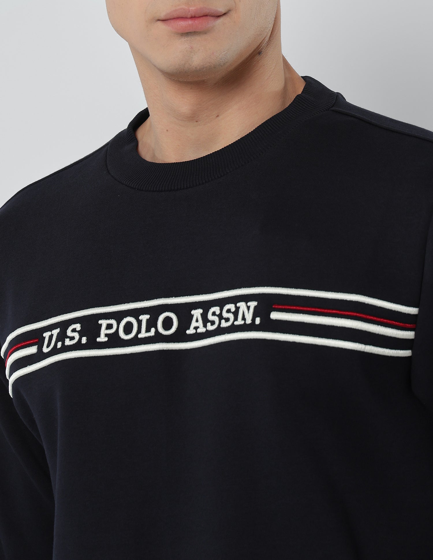 Brand Embroidered Regular Fit Sweatshirt Navy - U.S. POLO ASSN. | Large