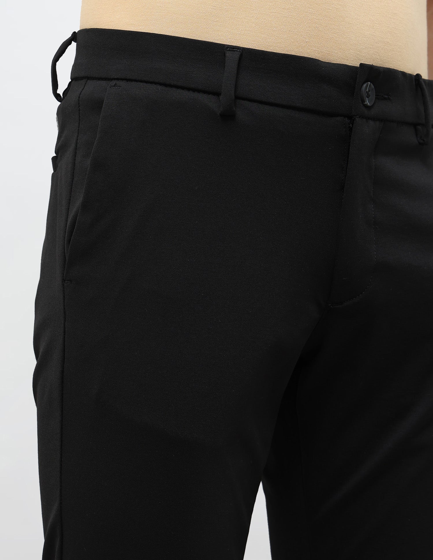 Satin Slim Fit Trousers Black - U.S. POLO ASSN. | Large