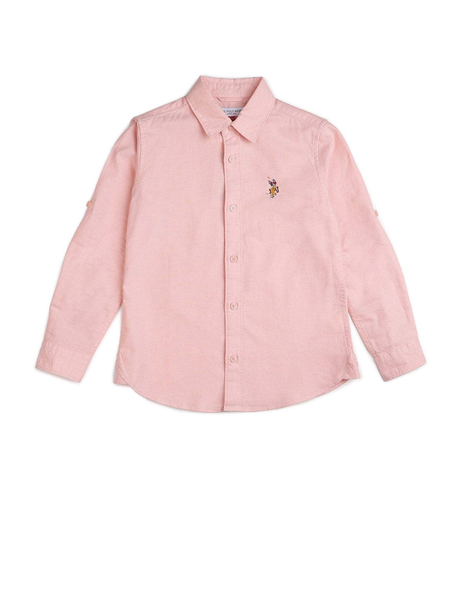Boys Solid Oxford Shirt Pink - U.S. POLO ASSN. | Large