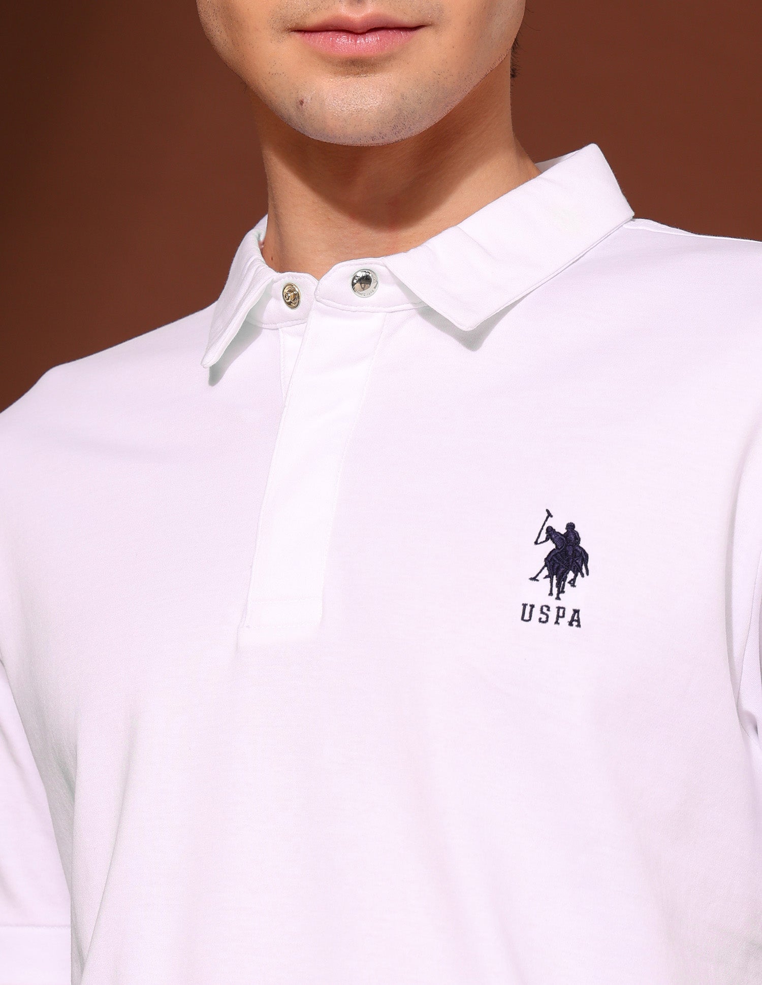 Pure Cotton Work And Wander Polo Shirt White - U.S. Polo Assn. India | Large