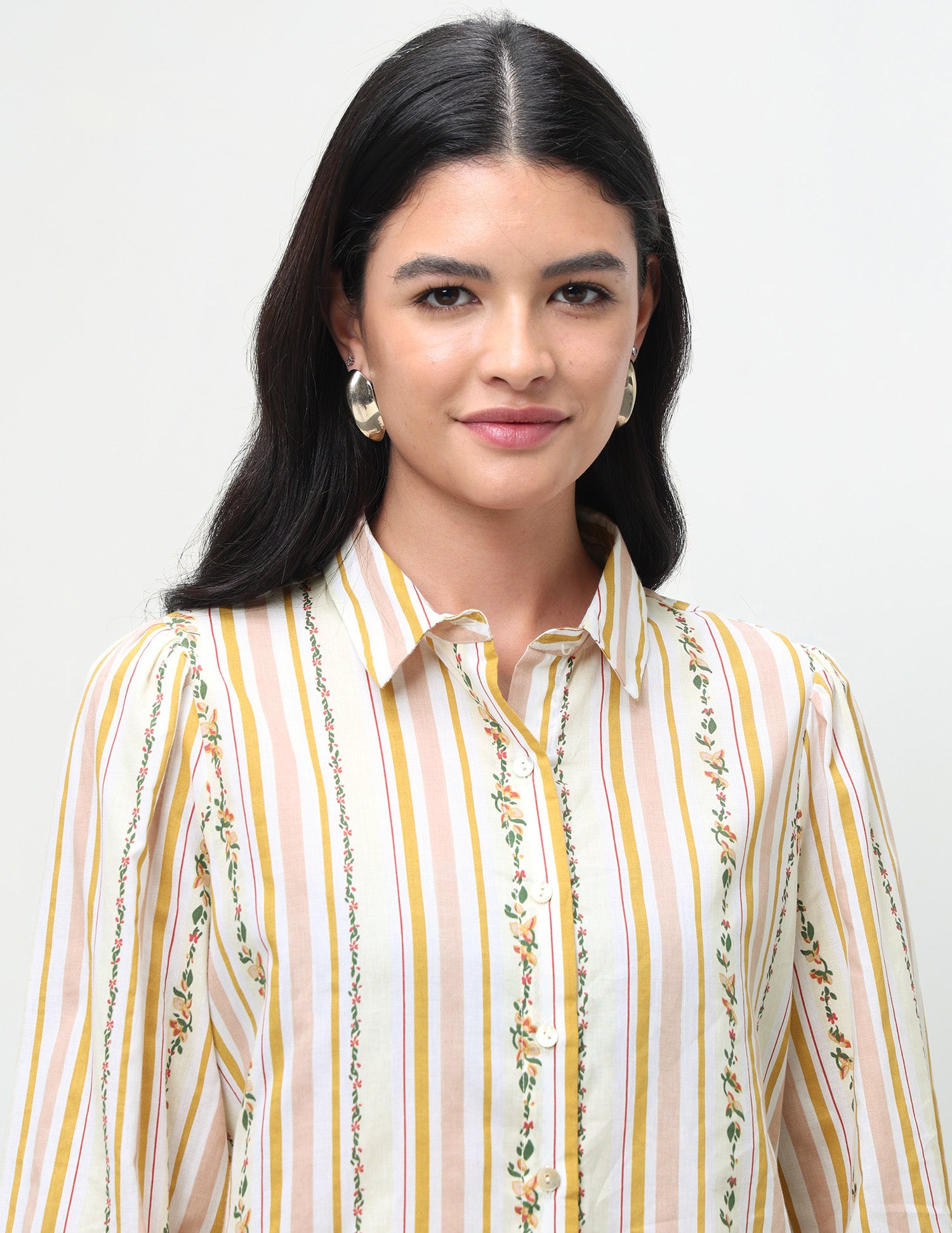 Floral Printed Regular Fit Shirt White - U.S. Polo Assn. India | Large