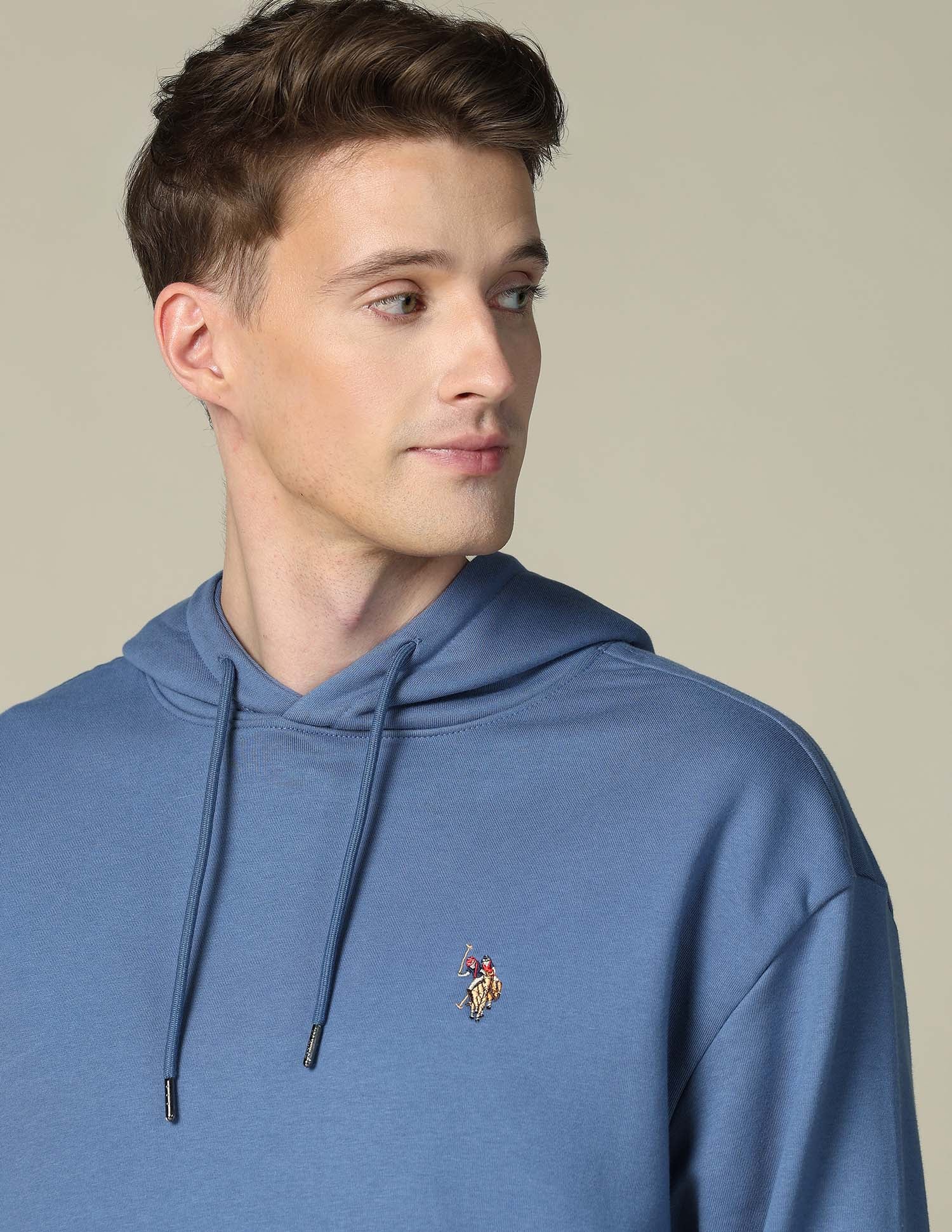 Solid Relaxed Fit Sweatshirt Dark Blue - U.S. POLO ASSN. | Large