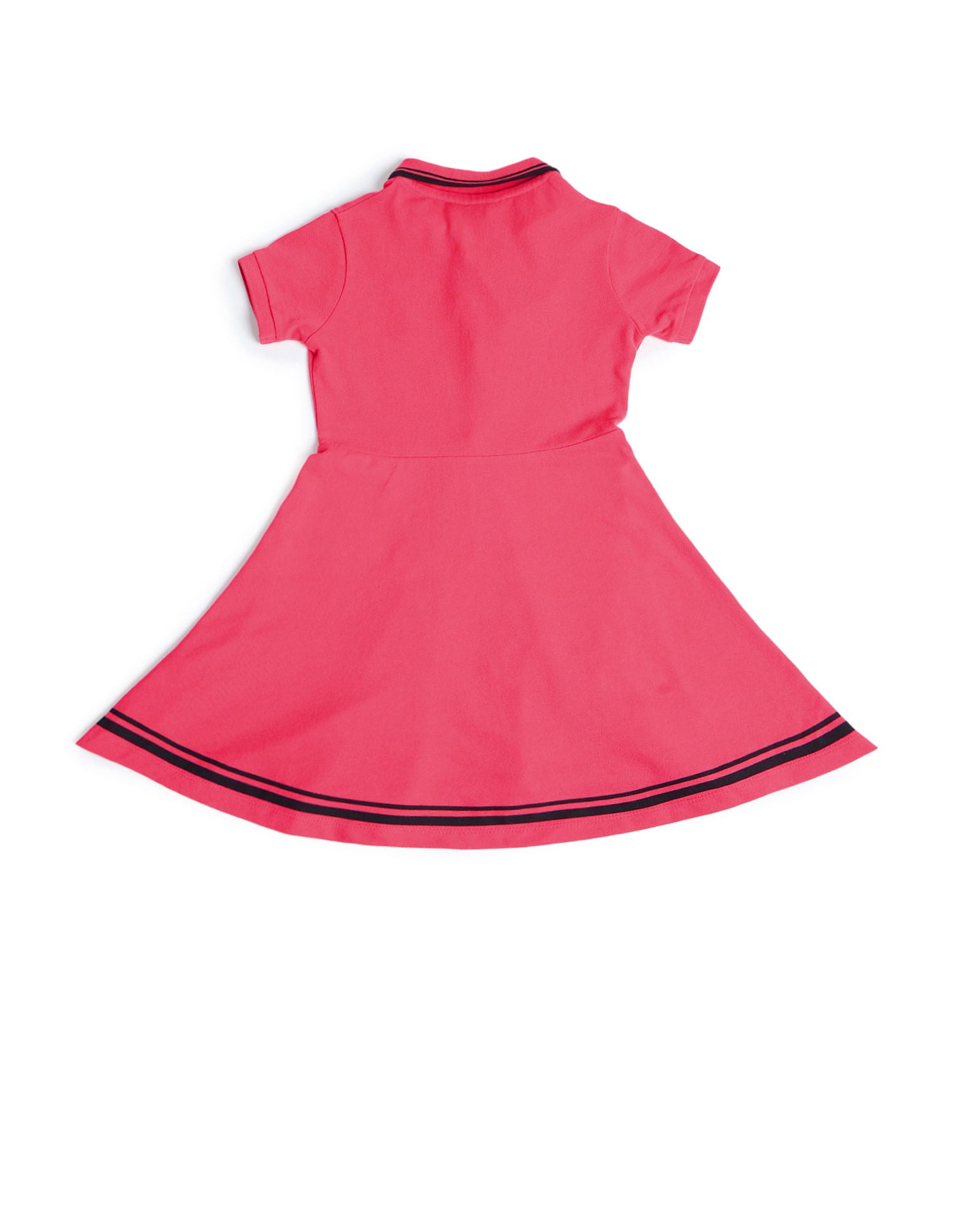 Girls Tipped Collar Polo Dress Rogue Pink - U.S. Polo Assn. India | Large