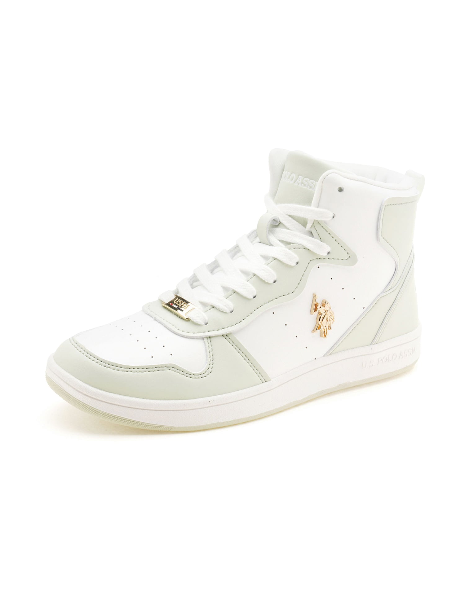 Women Colour Block Rowan Sneakers Light Green and White - U.S. Polo Assn. India | Large
