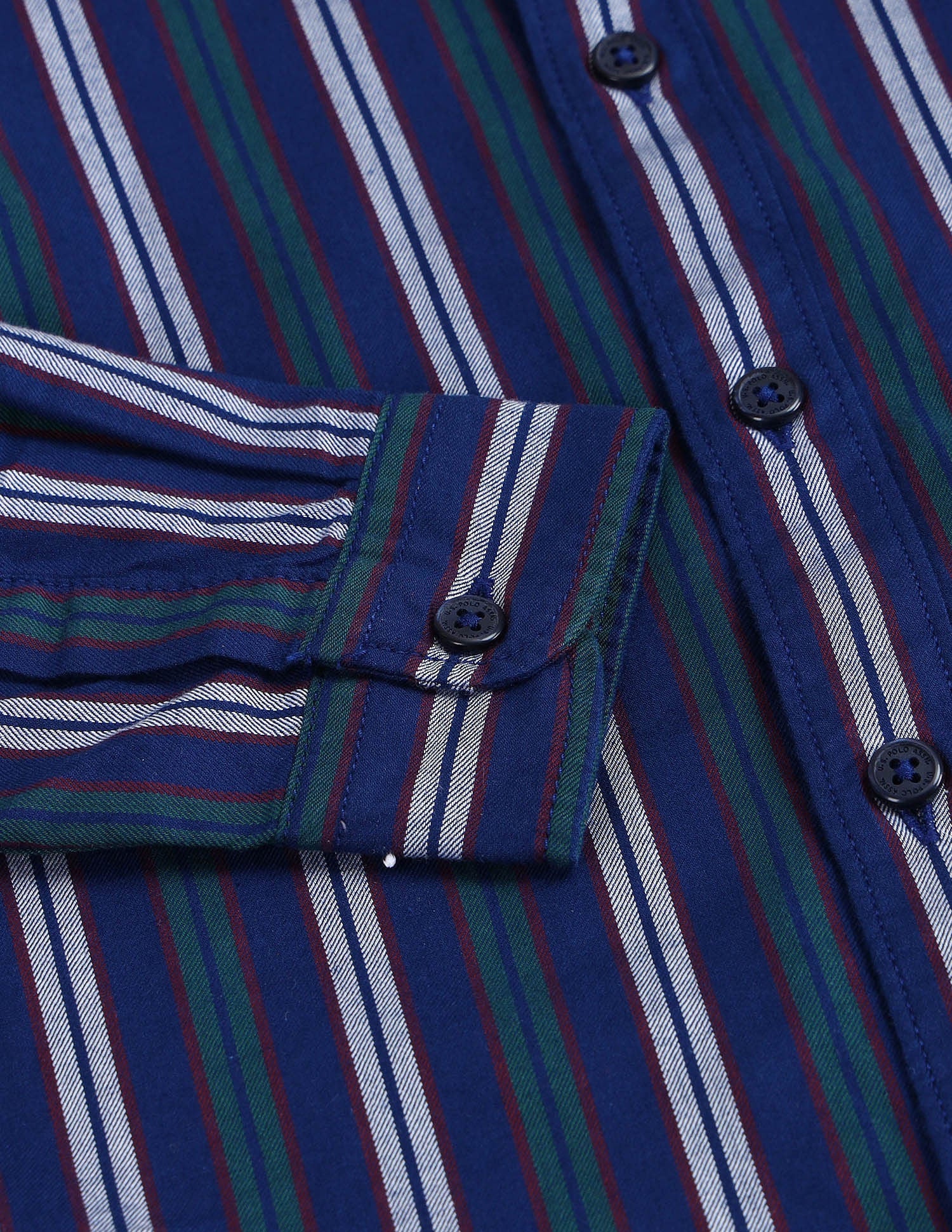 Boys Vertical Striped Cotton Shirt Navy - U.S. POLO ASSN. | Large