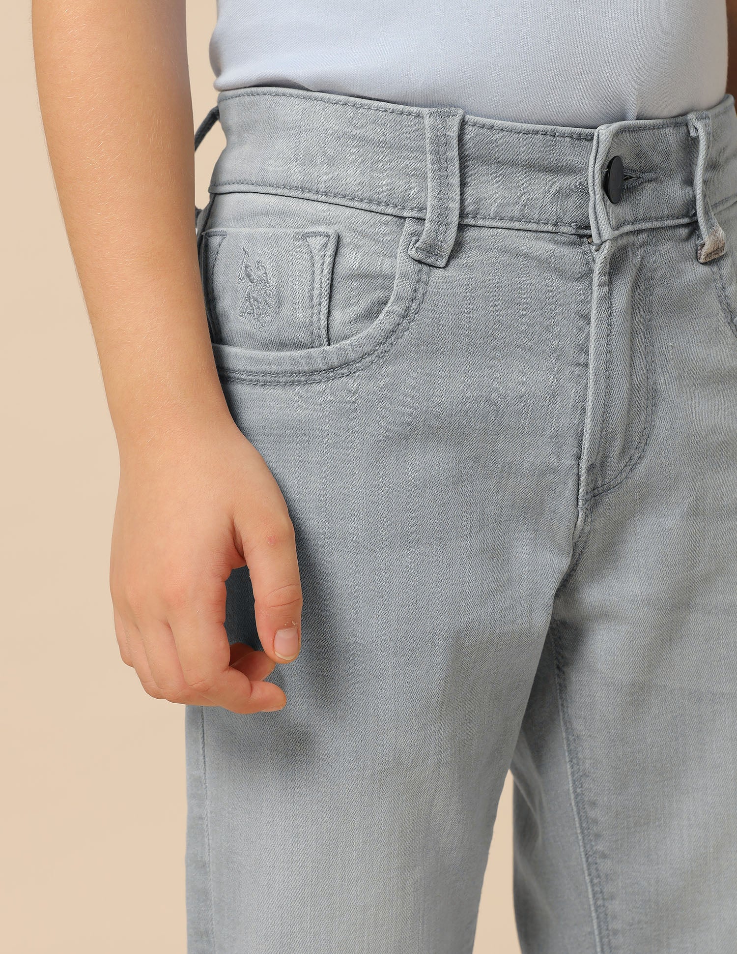 Boys Whiskered Relaxed Fit Jeans Grey - U.S. POLO ASSN. | Large