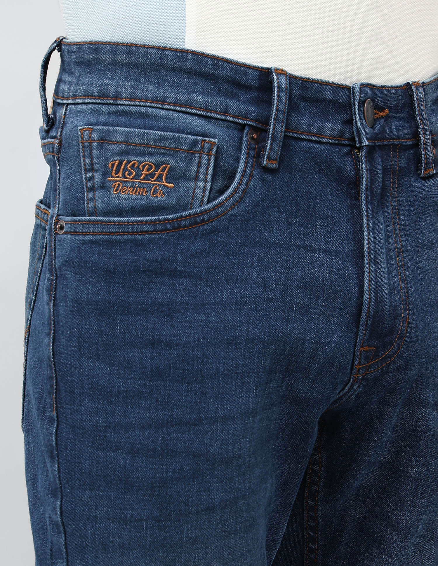 Brandon Slim Tapered Fit Blue Jeans Blue - U.S. POLO ASSN. | Large