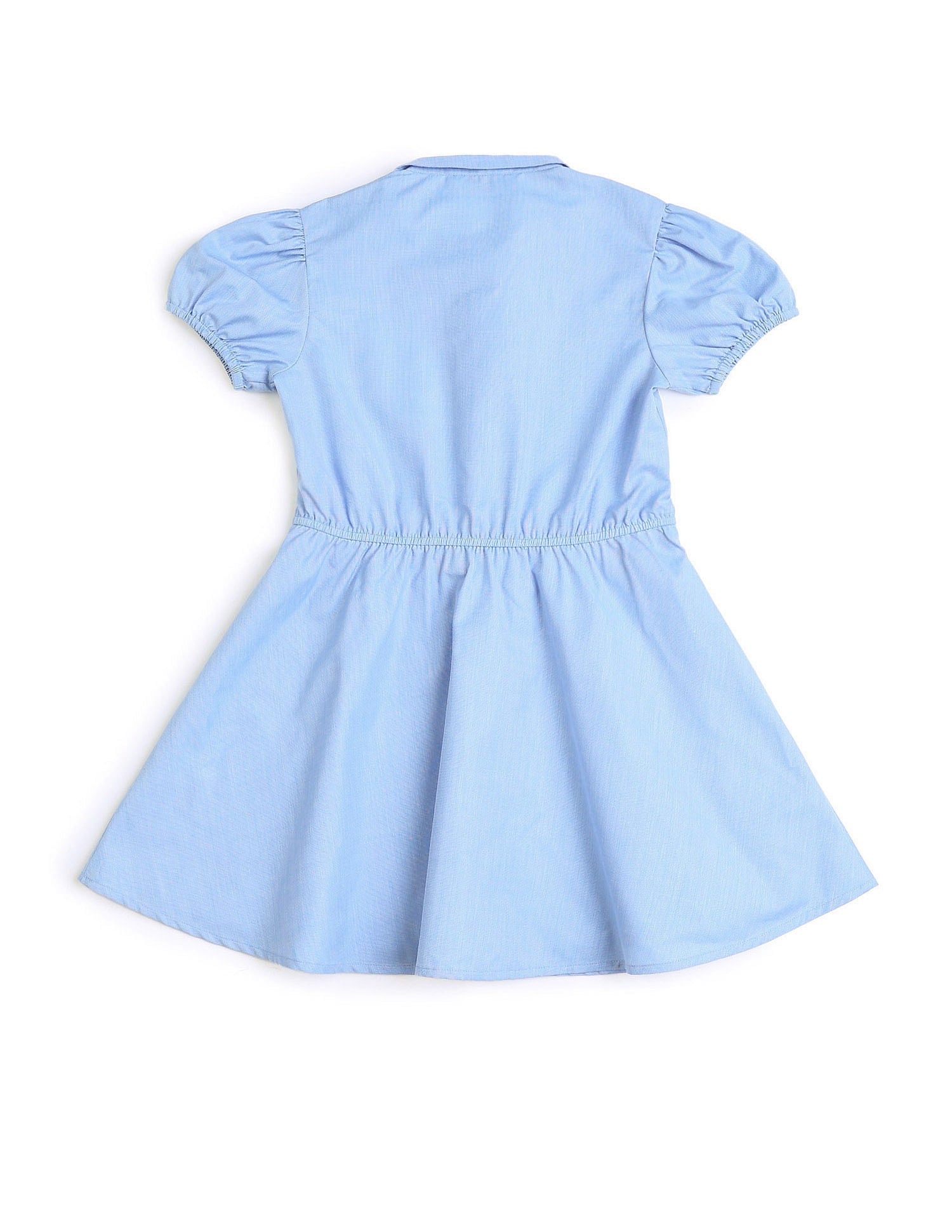 Girls Embroidered Fit & Flare Dress Light Blue - U.S. POLO ASSN. | Large