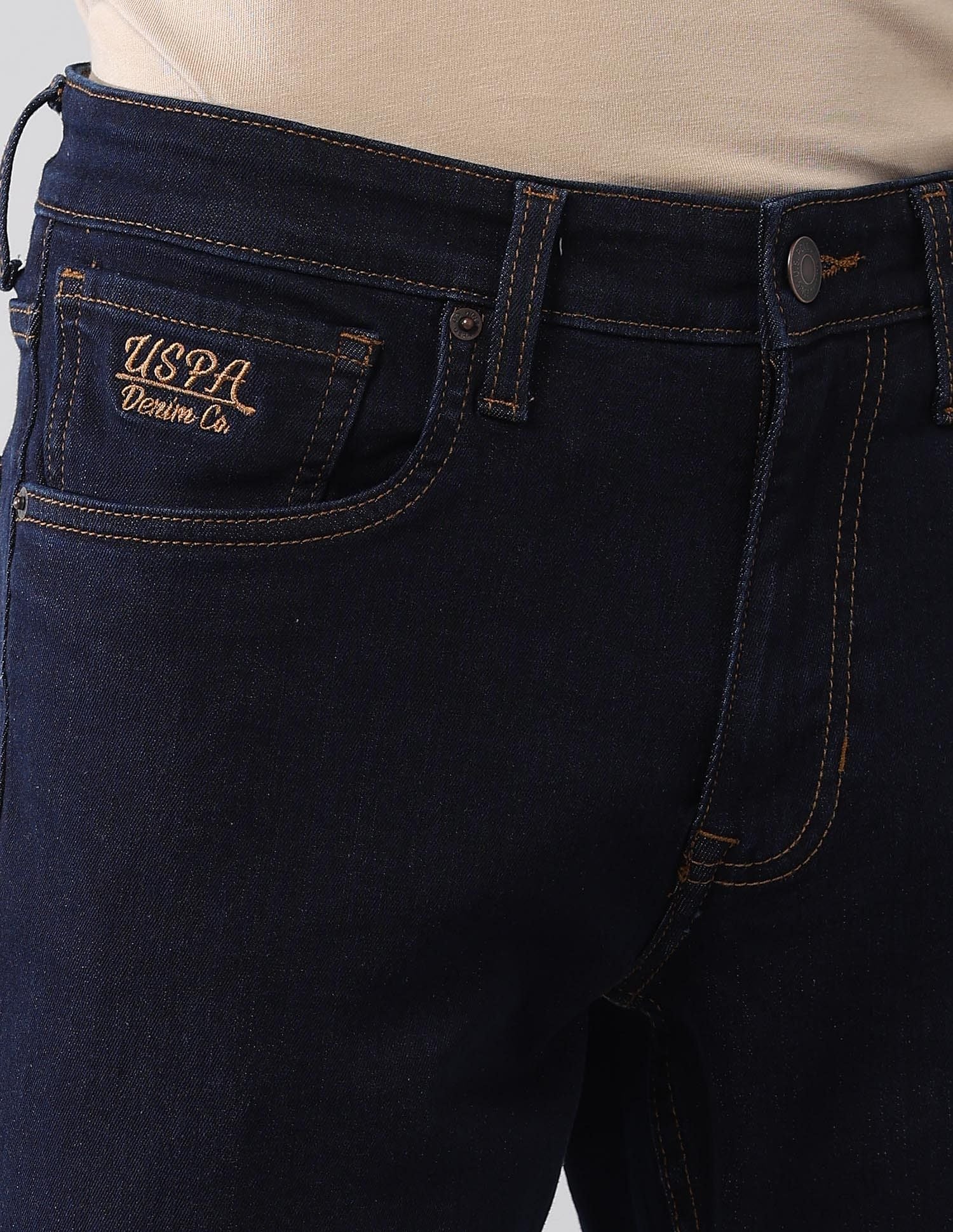 Brandon Slim Tapered Fit Blue Jeans Blue - U.S. POLO ASSN. | Large