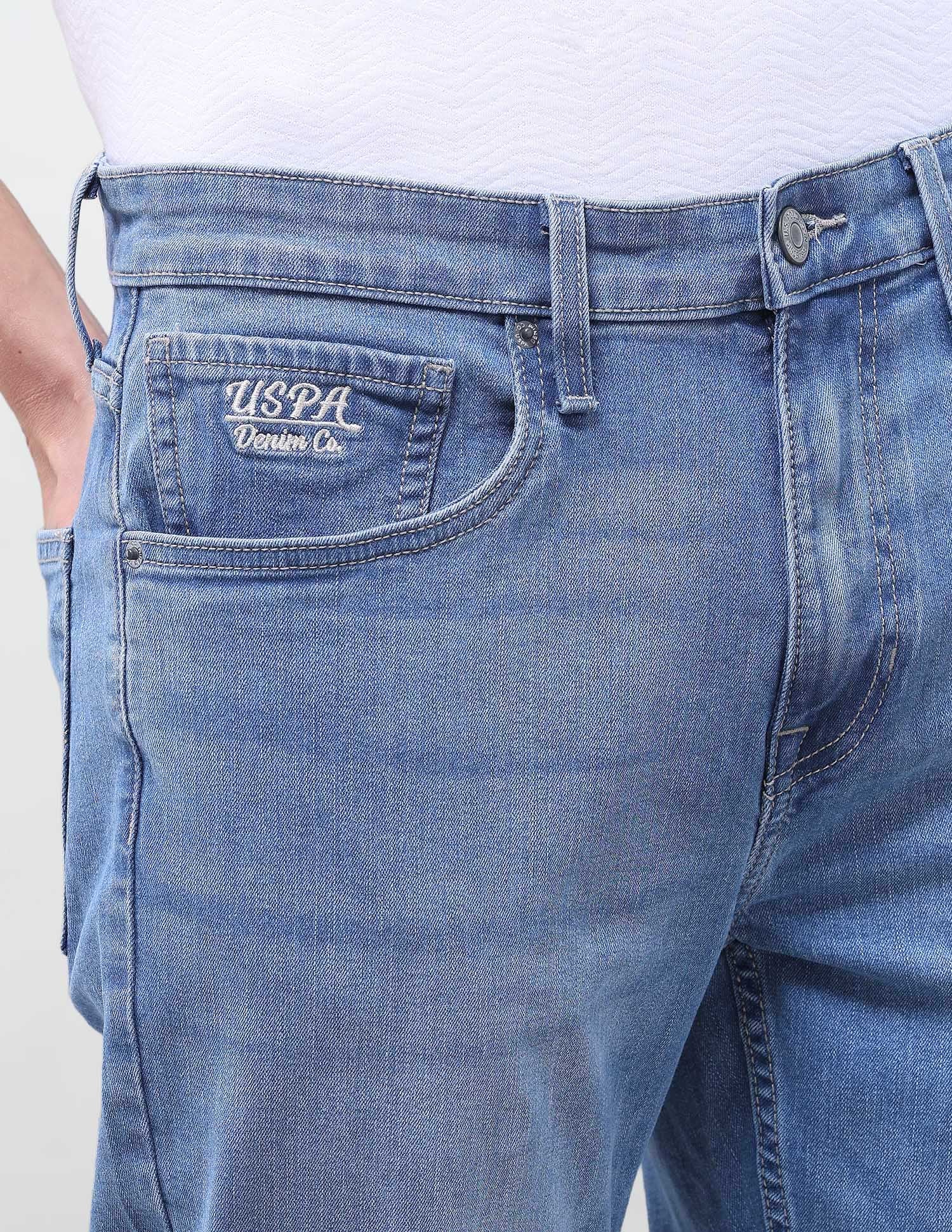 Harold Slim Straight Fit Blue Jeans Light Indigo - U.S. Polo Assn. India | Large