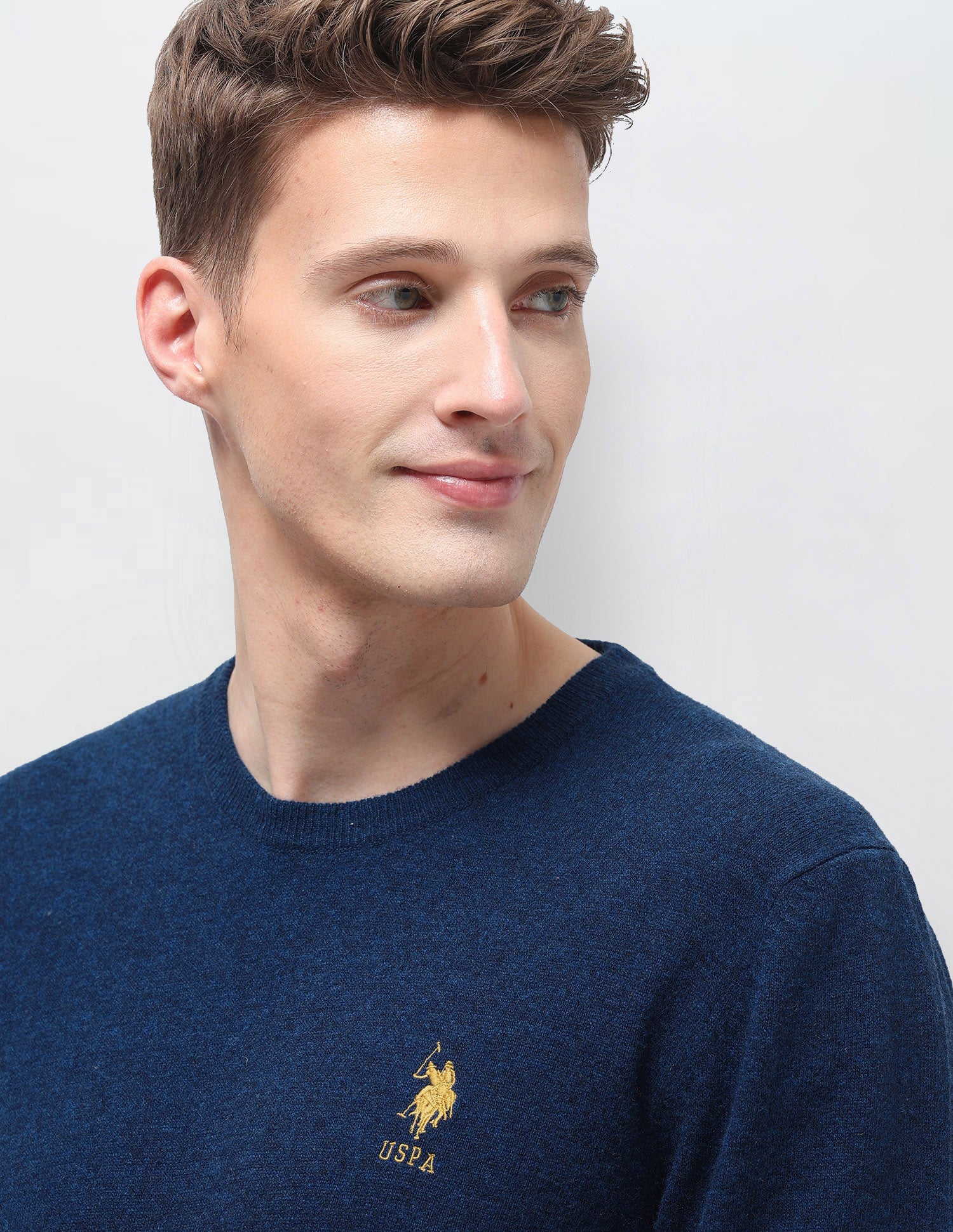Horizontal Striped Regular Fit Sweater Dark Blue - U.S. Polo Assn. India | Large