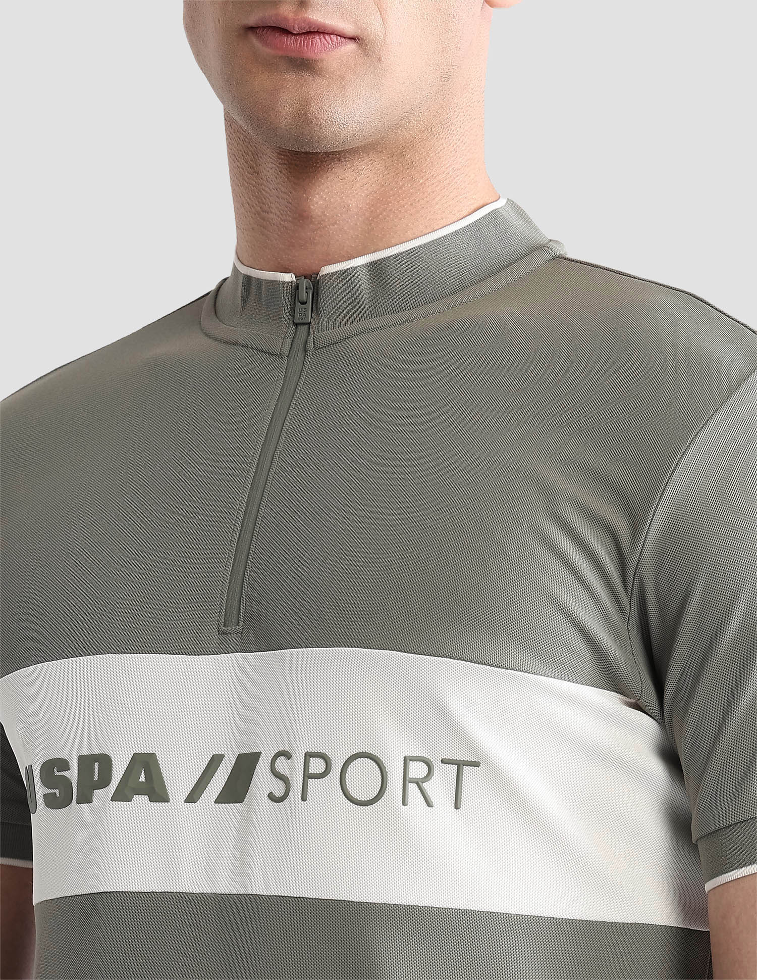 Brand Embossed Regular Fit Active Polo Shirt Light Olive - U.S. POLO ASSN. | Large