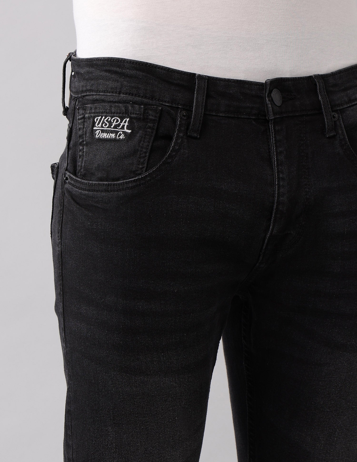 Henry Tapered Fit Black Jeans Black - U.S. Polo Assn. India | Large