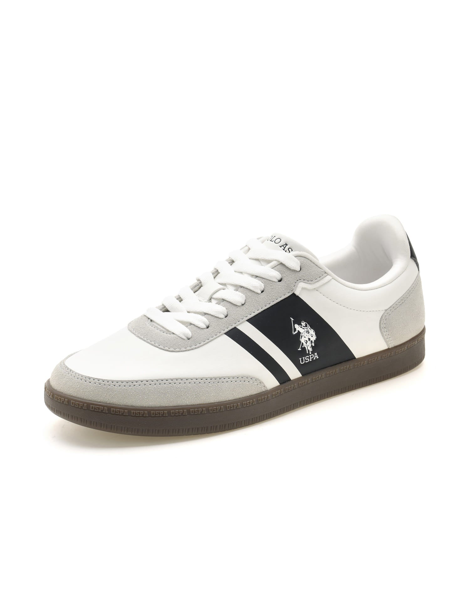 Men Jorge Suede Colourblocked Sneakers Grey - U.S. Polo Assn. India | Large