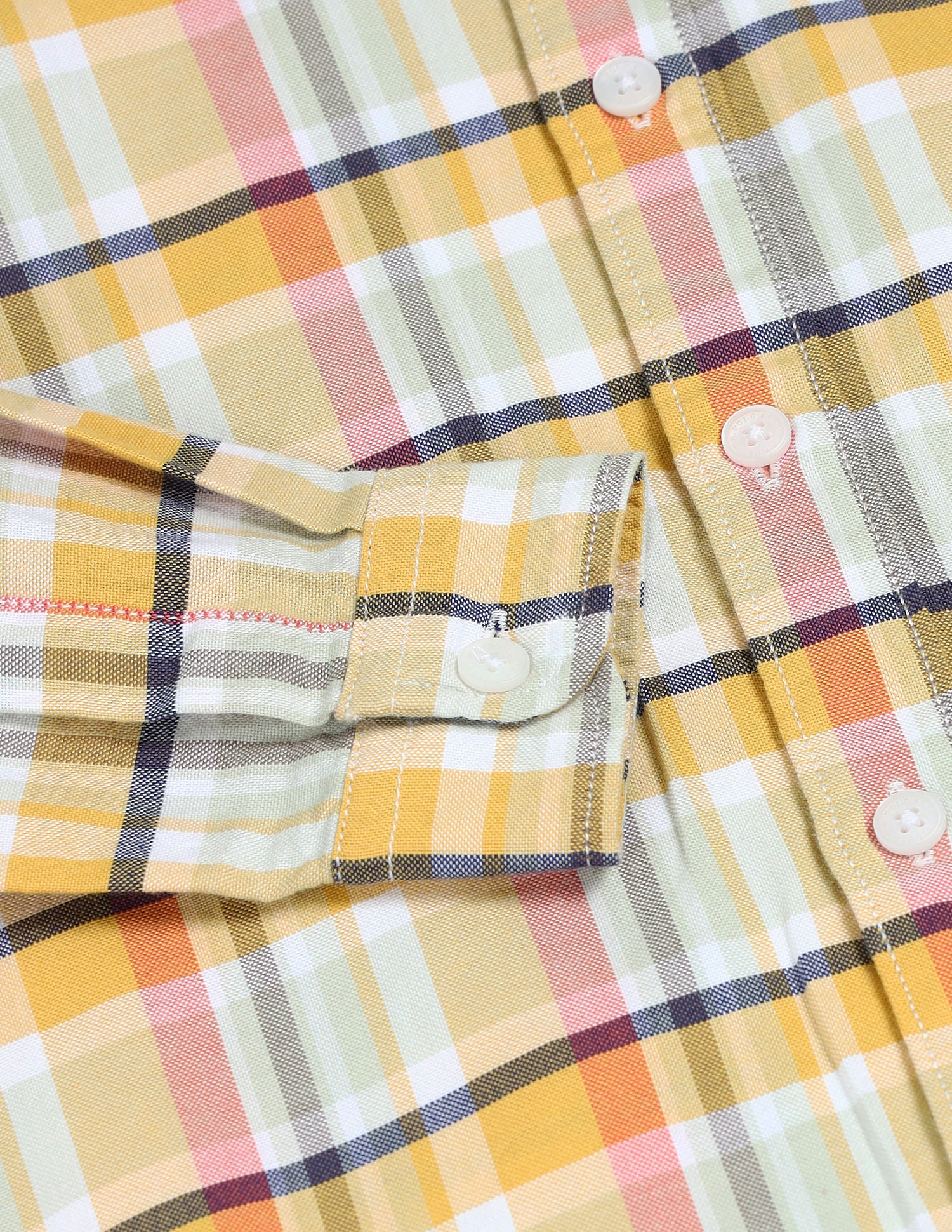 Dobby Regular Fit Checked Shirt Medium Yellow - U.S. POLO ASSN. | Large