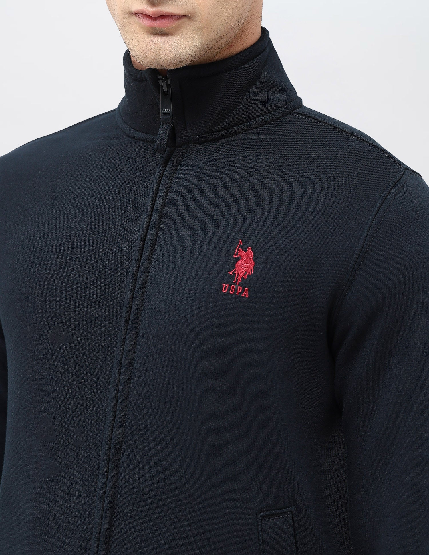 Solid Regular Fit Sweatshirt Navy - U.S. POLO ASSN. | Large