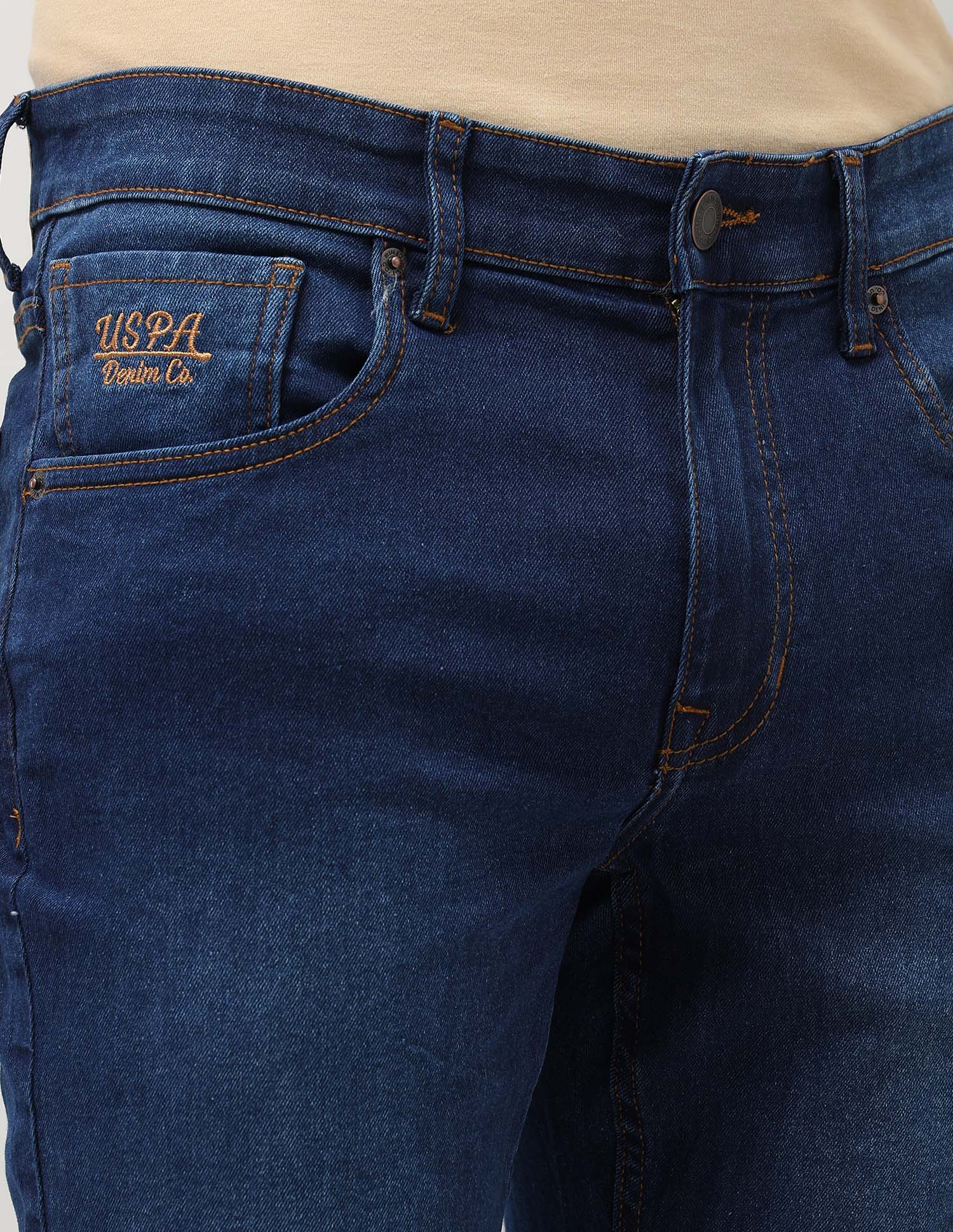Brandon Slim Tapered Fit Blue Jeans Blue - U.S. Polo Assn. India | Large