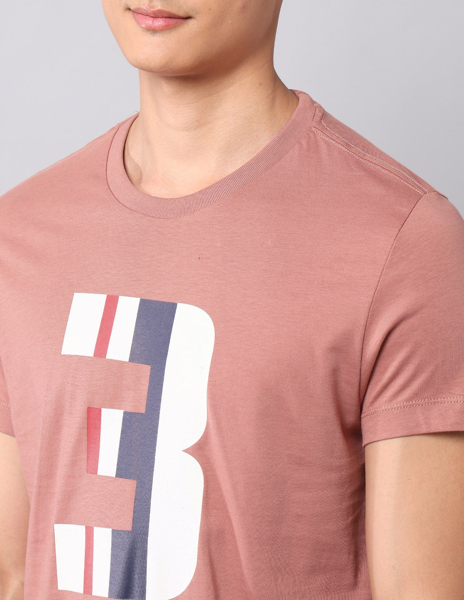 Brand Printed Muscle Fit T-Shirt Peach - U.S. POLO ASSN. | Large