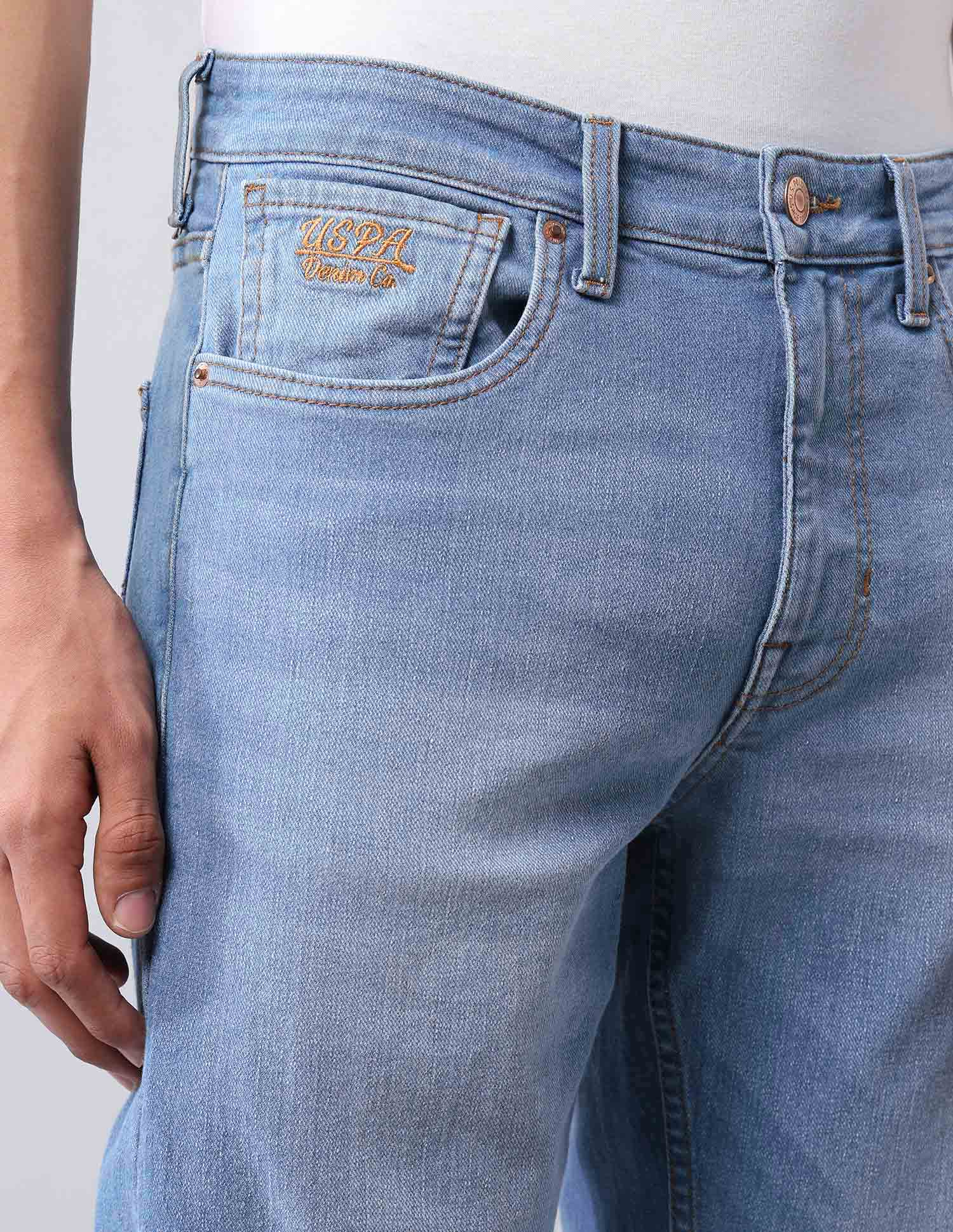 Harold Slim Straight Fit Blue Jeans Light Blue - U.S. POLO ASSN. | Large