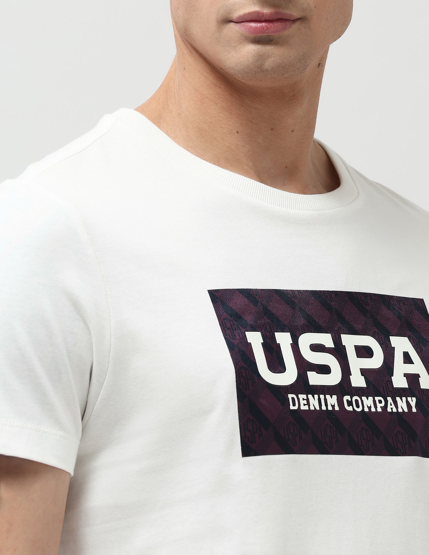 Intercollegiate Muscle Fit T- Shirt Ivory - U.S. POLO ASSN. | Large