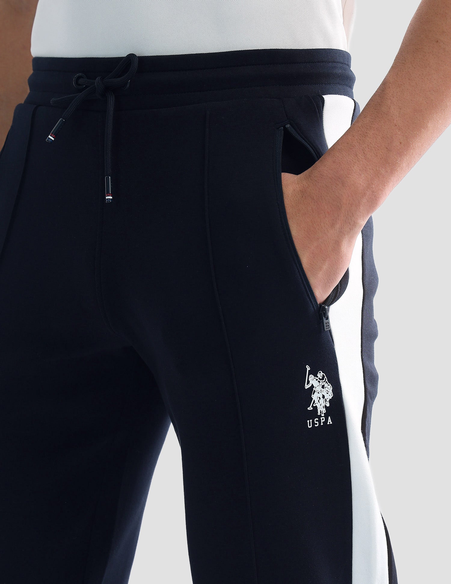 Mid Rise Regular Fit Active Track Pants Navy - U.S. POLO ASSN. | Large
