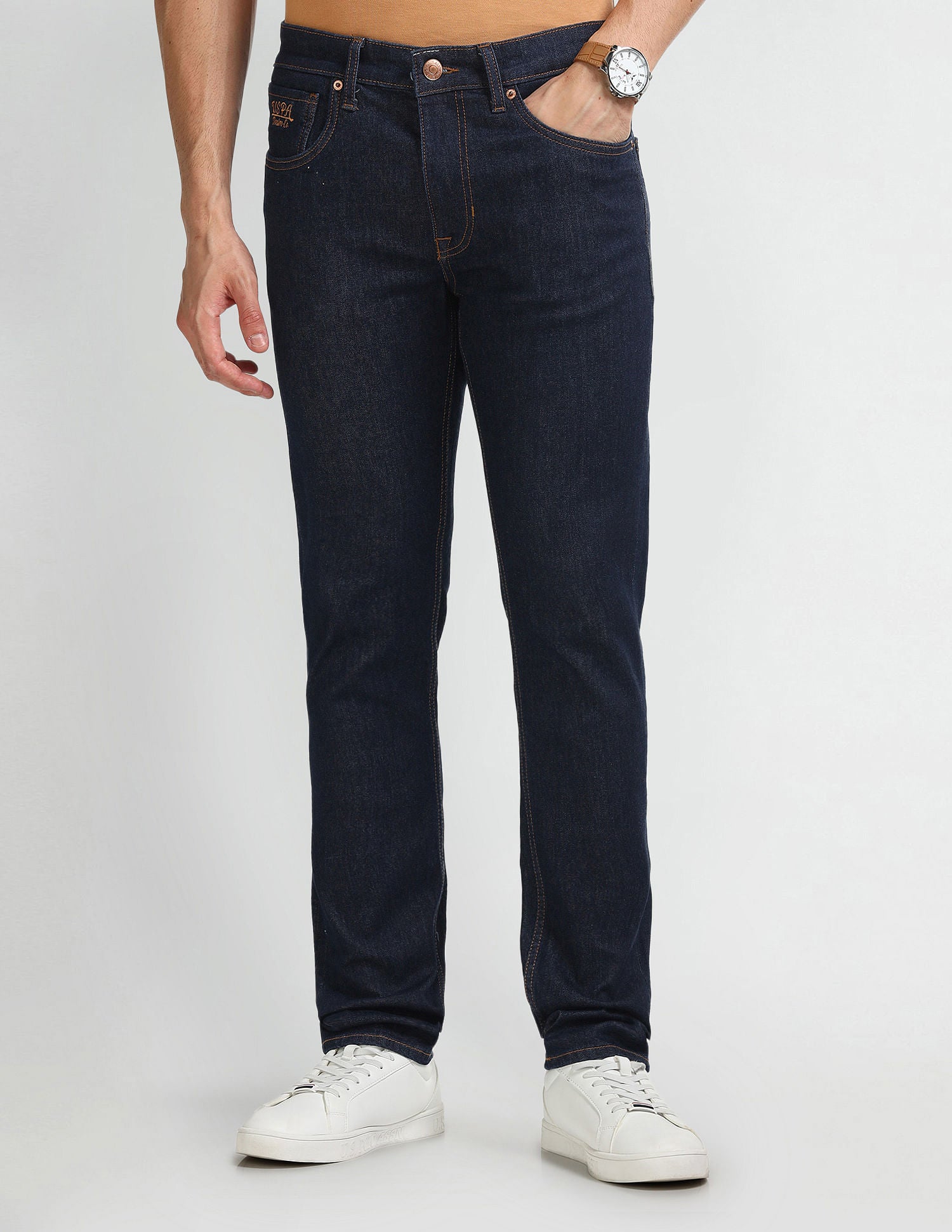 Regallo Skinny Fit Blue Jeans Blue - U.S. Polo Assn. India | Large