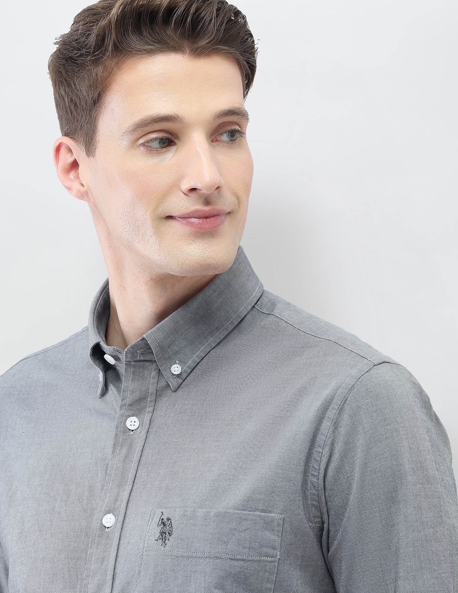 Casa De Campo Solid Shirt Dark Grey - U.S. Polo Assn. India | Large