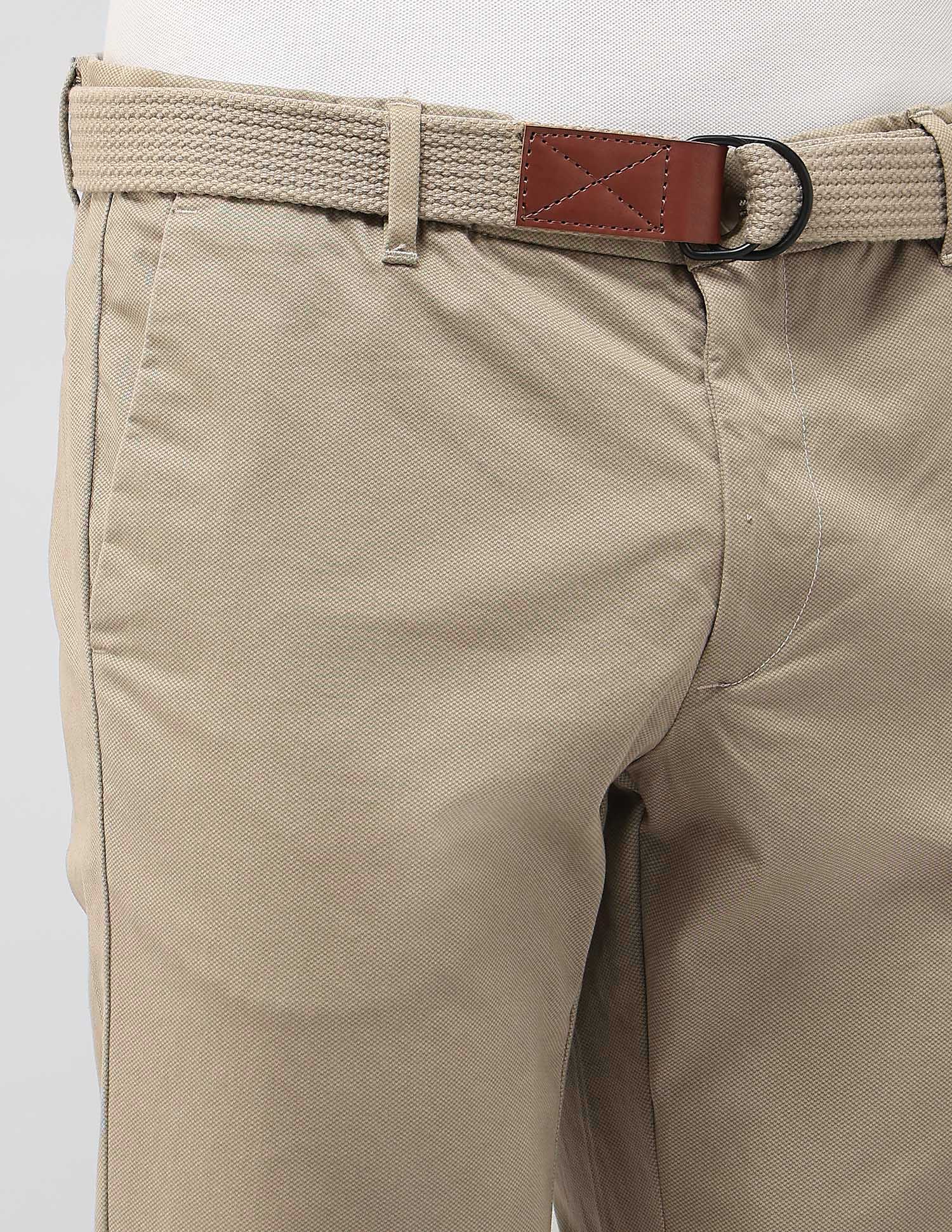 Denver Slim Fit Satin Trousers Khaki - U.S. POLO ASSN. | Large