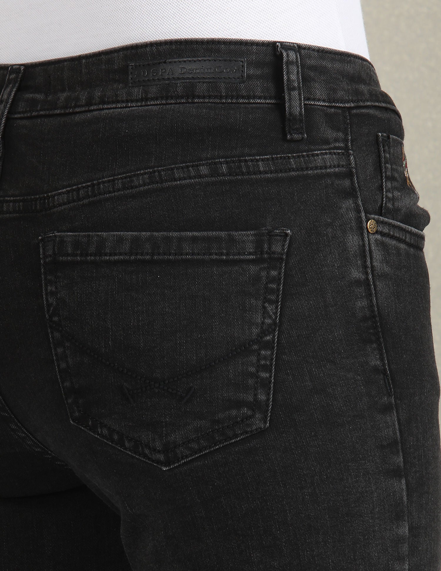 Skinny Fit Rinsed Jeans Dark Grey - U.S. Polo Assn. India | Large