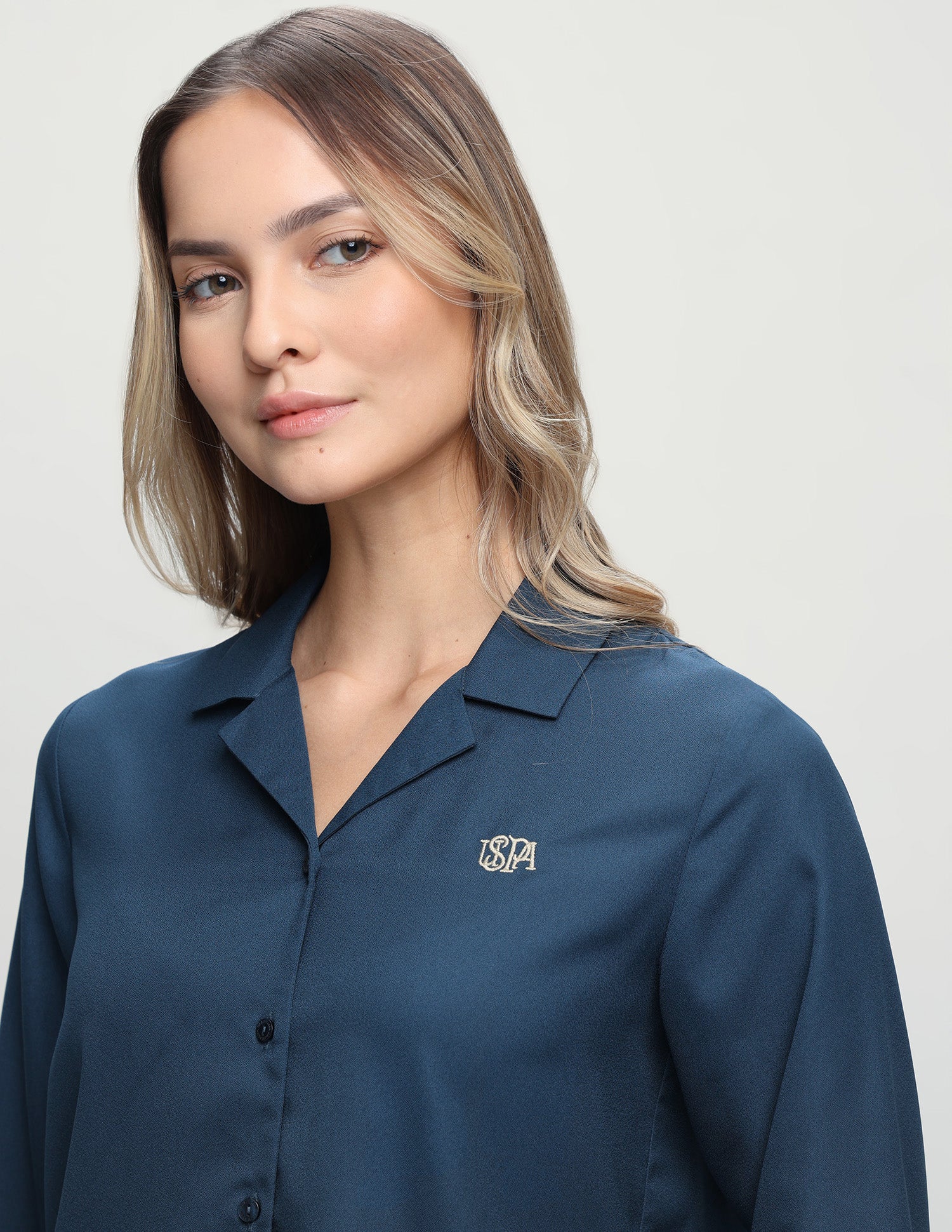 Solid Relaxed Fit Shirt Teal - U.S. Polo Assn. India | Large