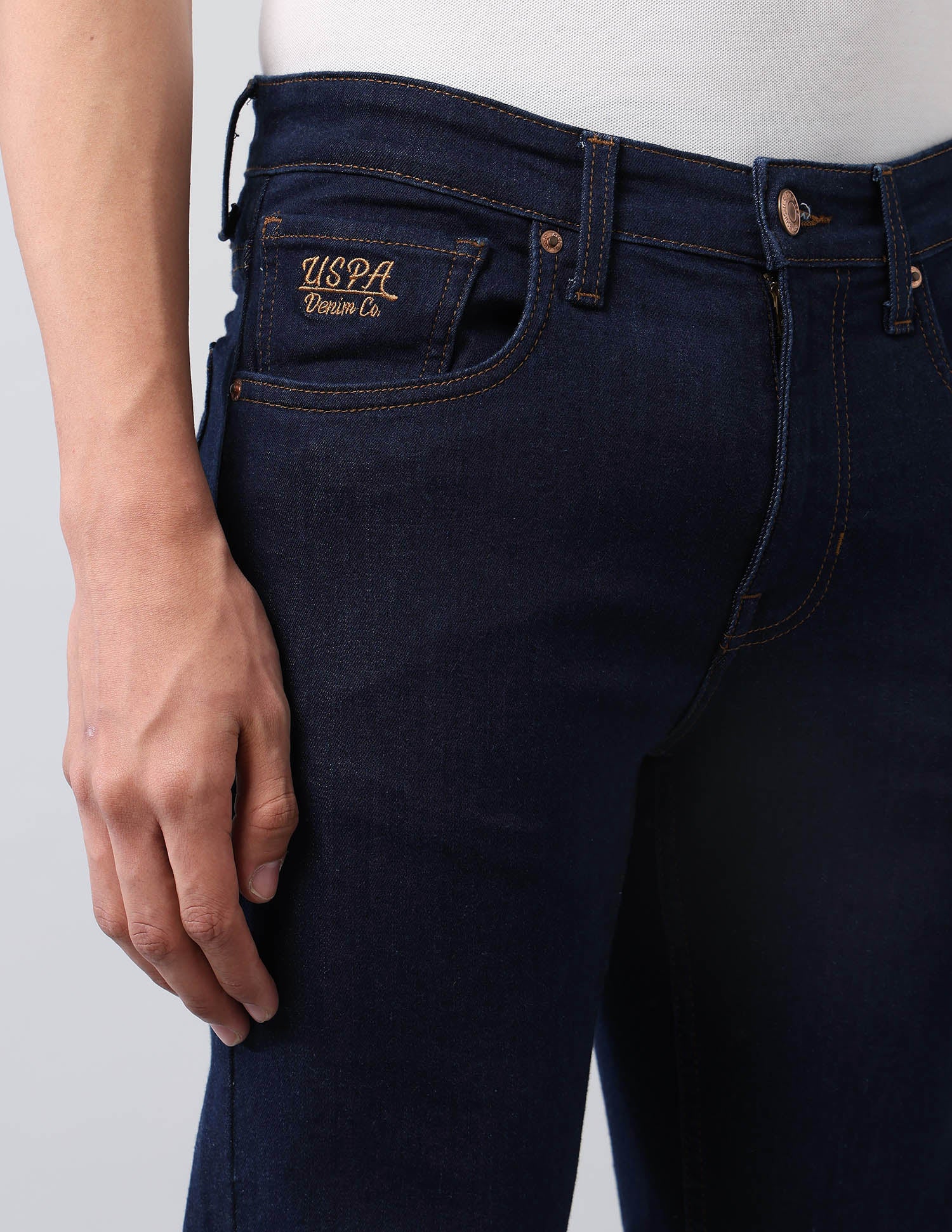 Regallo Skinny Fit Blue Jeans Dark Blue - U.S. Polo Assn. India | Large