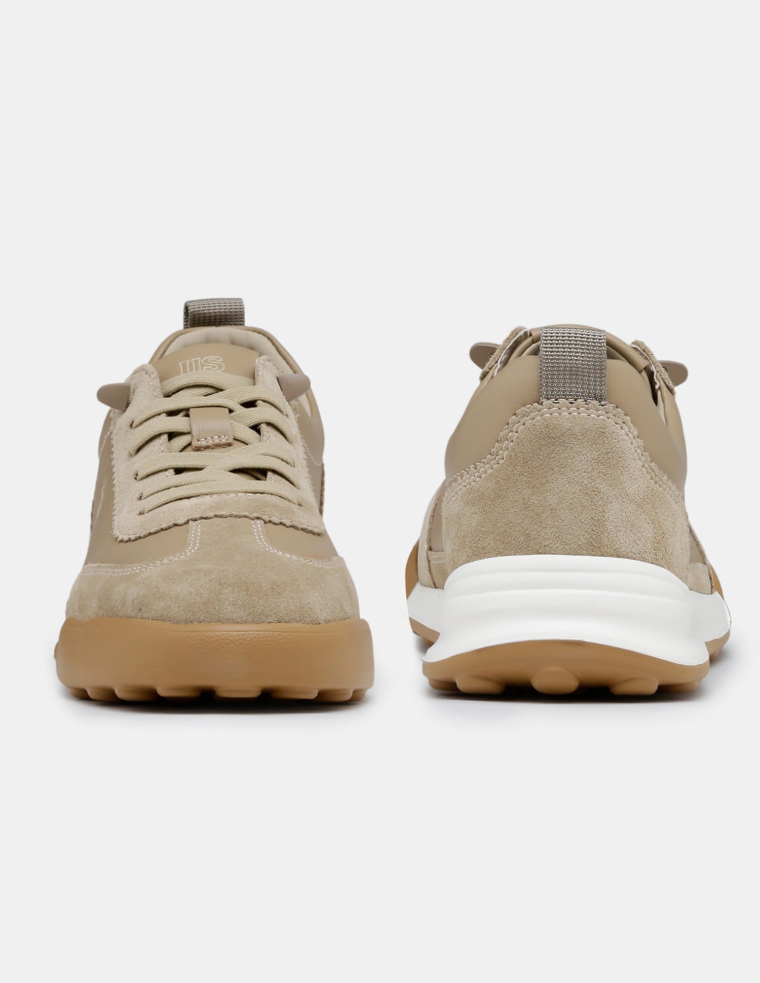 Round Toe Lace Ups Cedric Sneakers Beige - U.S. Polo Assn. India | Large