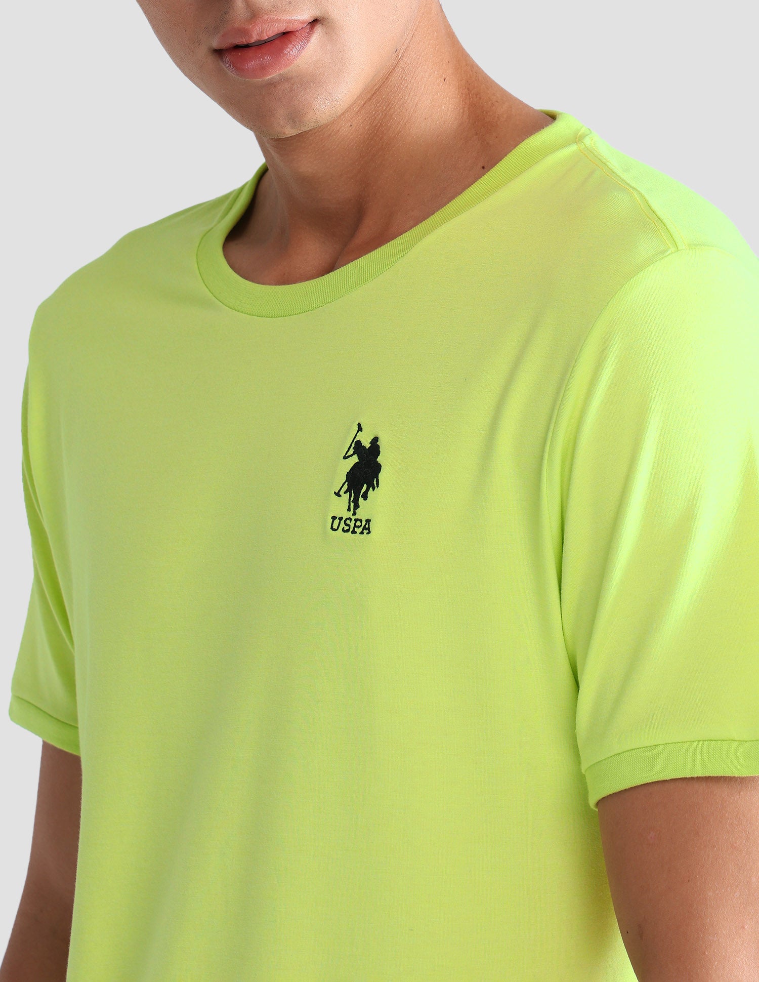 Solid Comfort Fit OEE10 Lounge T-Shirt - Pack Of 1 Lime Punch - U.S. POLO ASSN. | Large