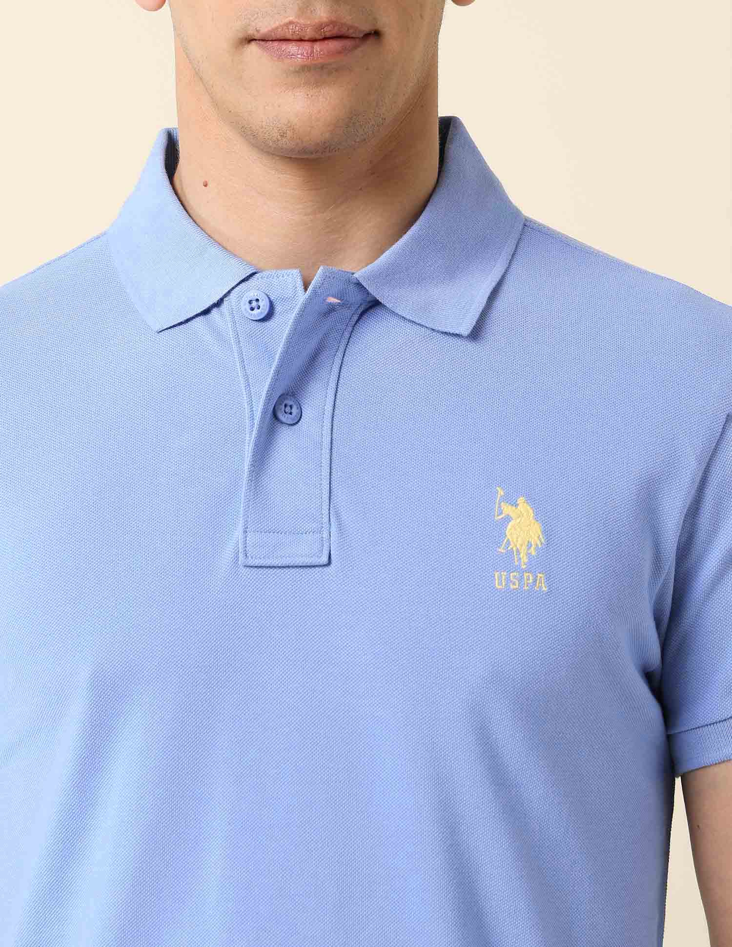 Solid Classic Polo Shirt Light Blue - U.S. Polo Assn. India | Large
