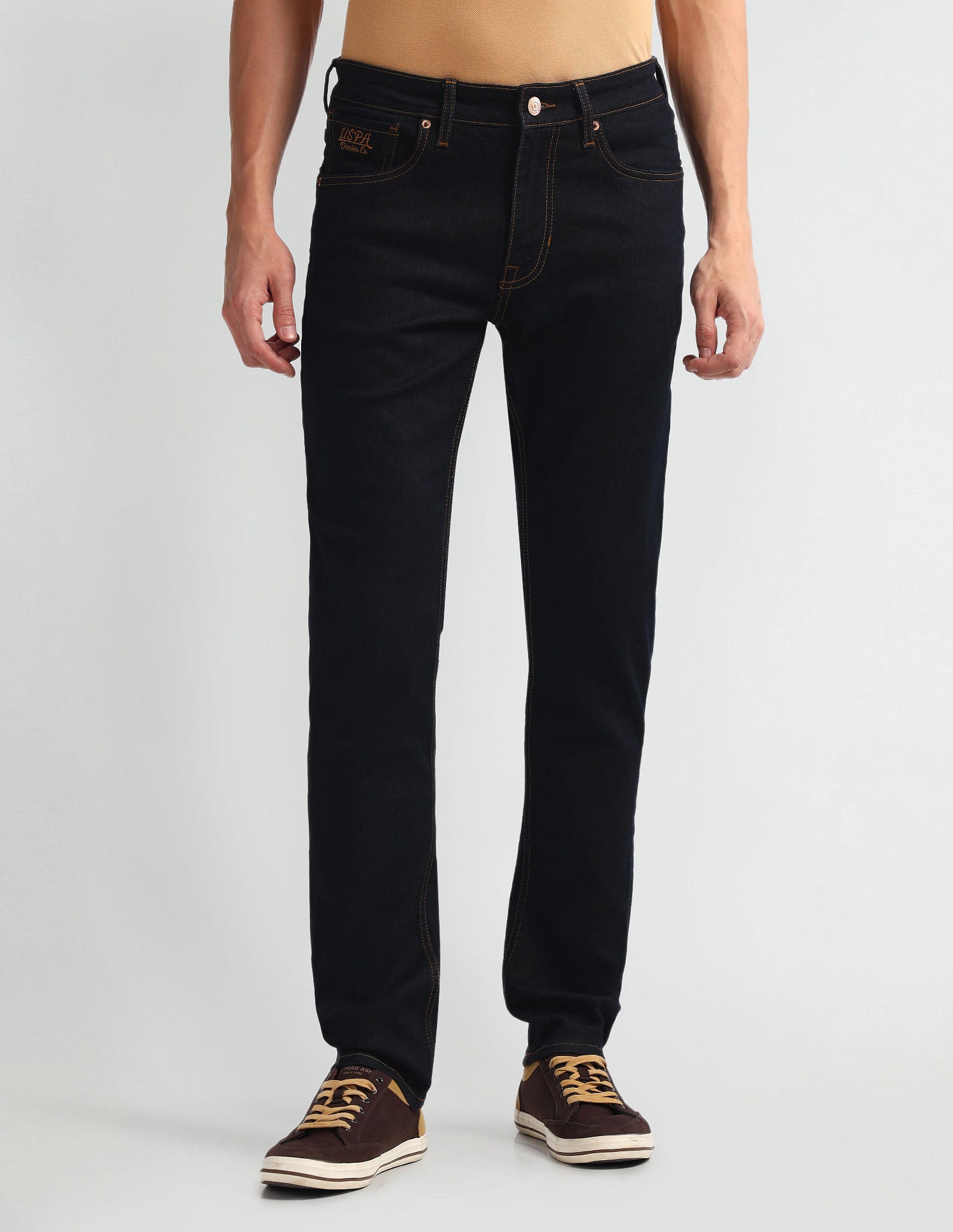 Brandon Slim Tapered Fit Rinse Jeans Blue - U.S. Polo Assn. India | Large