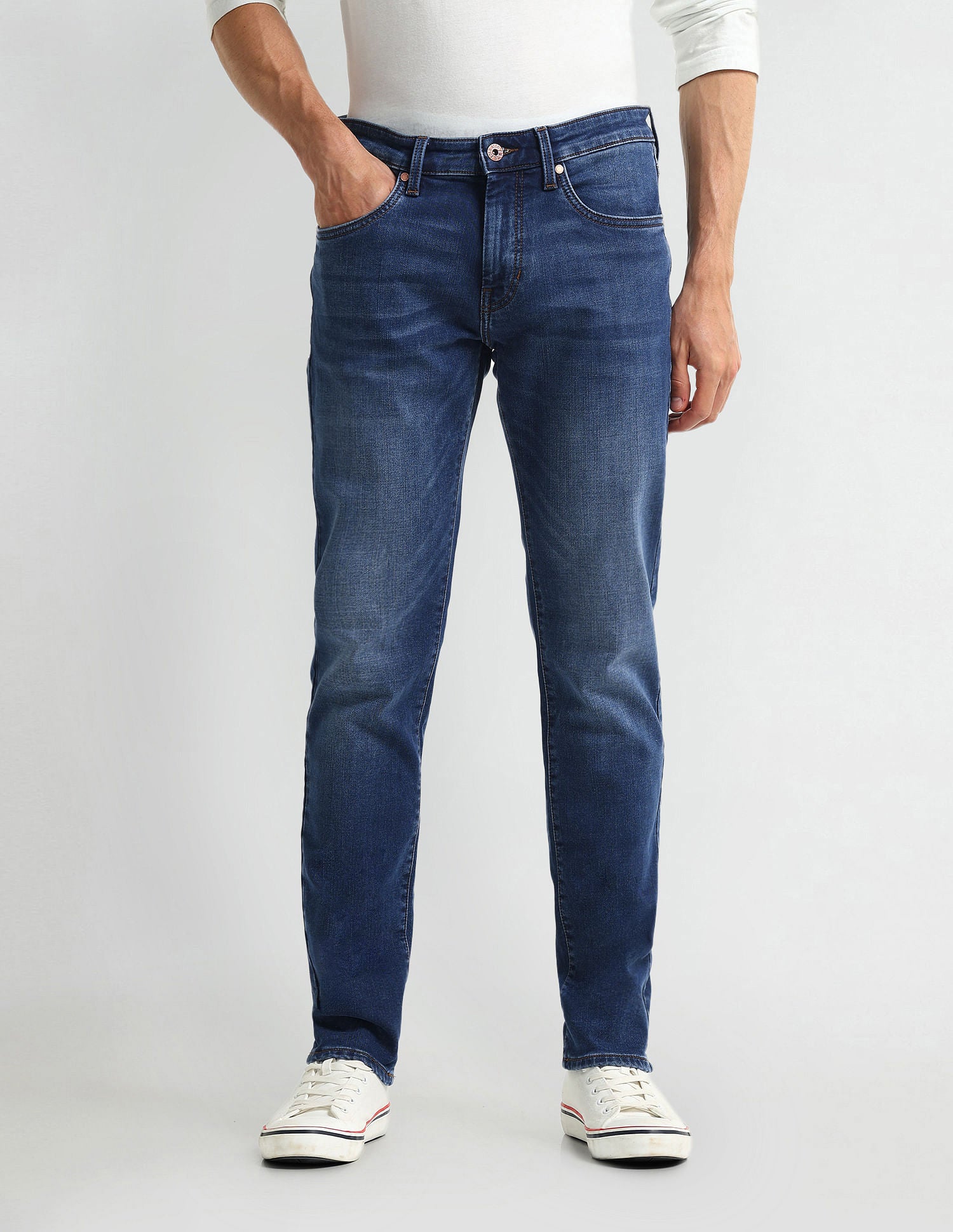 Slim Tapered Fit Blue Jeans Dark-Blue - U.S. POLO ASSN. | Large