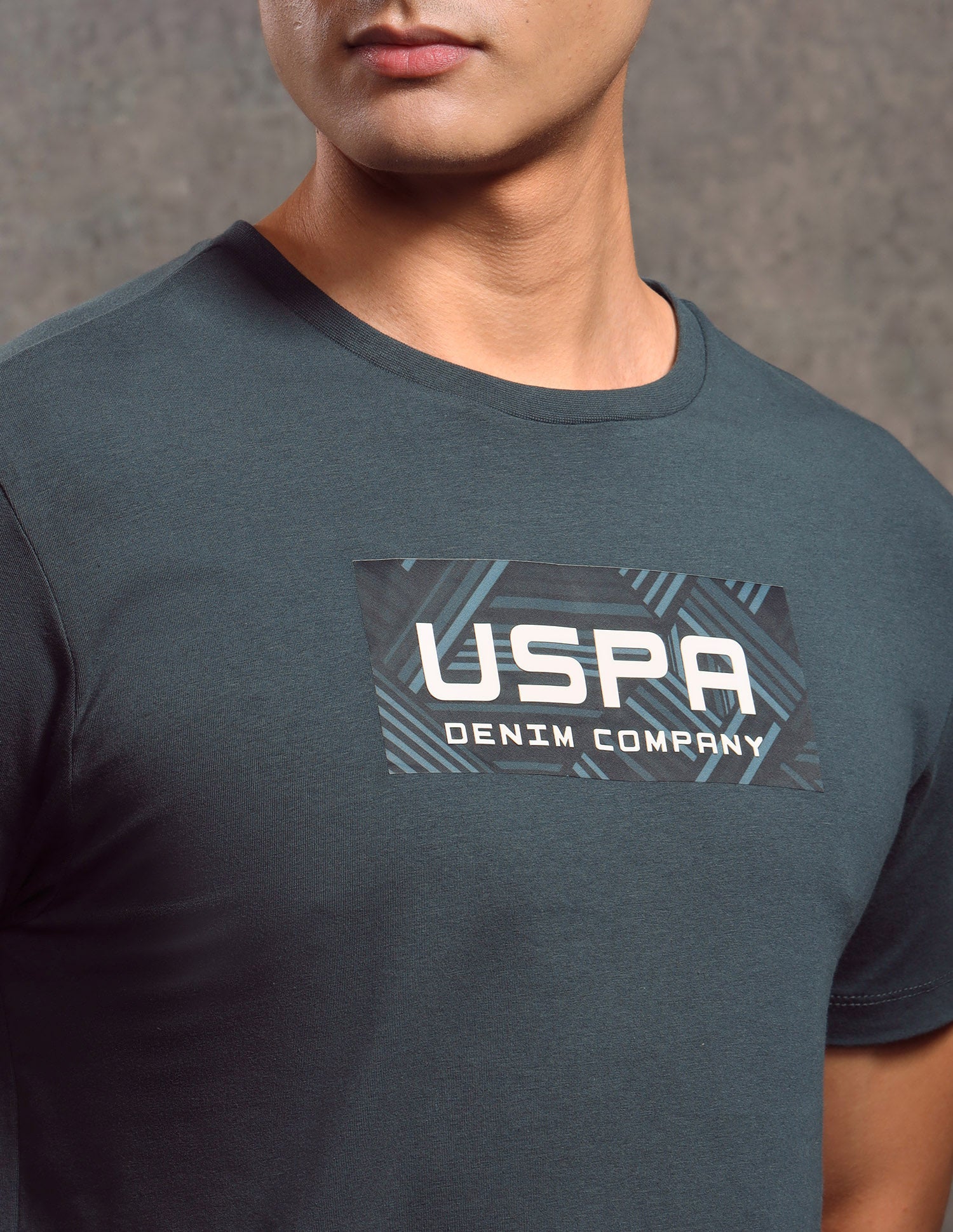 Brand Printed Regular Fit T-shirt Teal - U.S. POLO ASSN. | Large