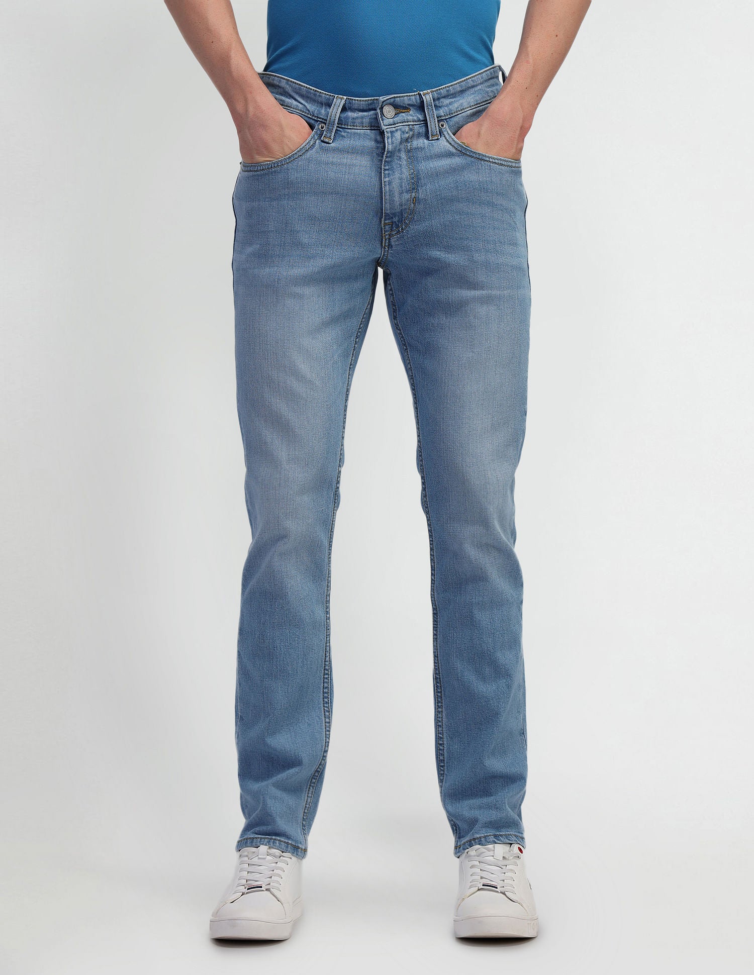 Brandon Slim Tapered Blue Jeans Blue - U.S. Polo Assn. India | Large