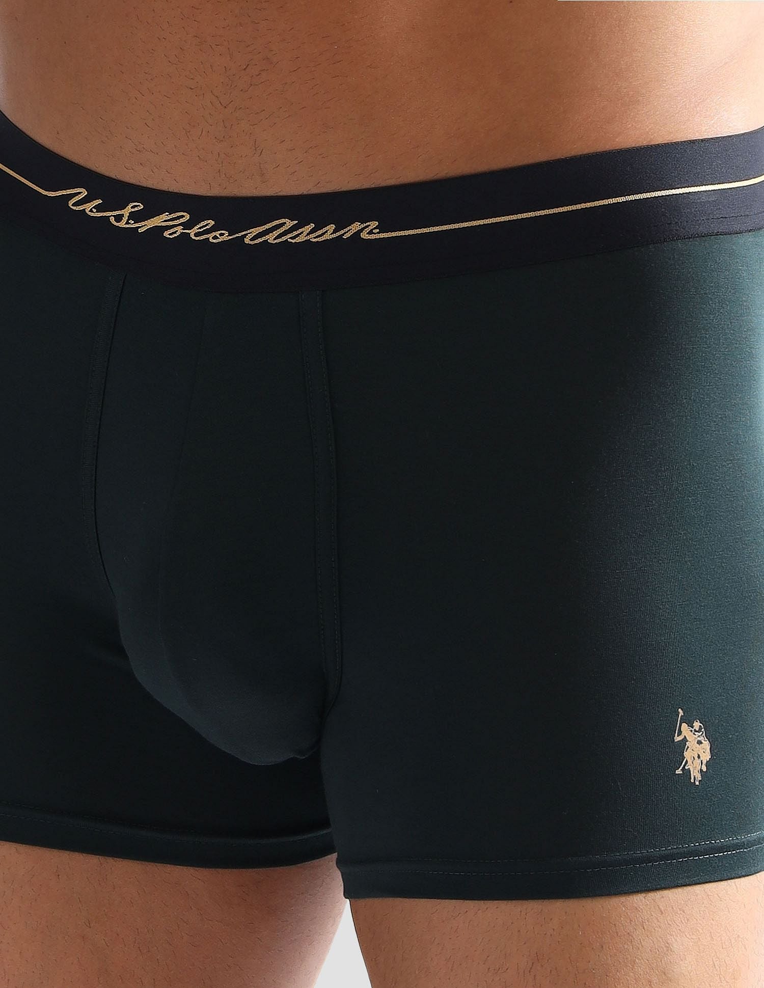 Anti Microbial Solid PT004 Trunks - Pack of 1 Scarab - U.S. POLO ASSN. | Large