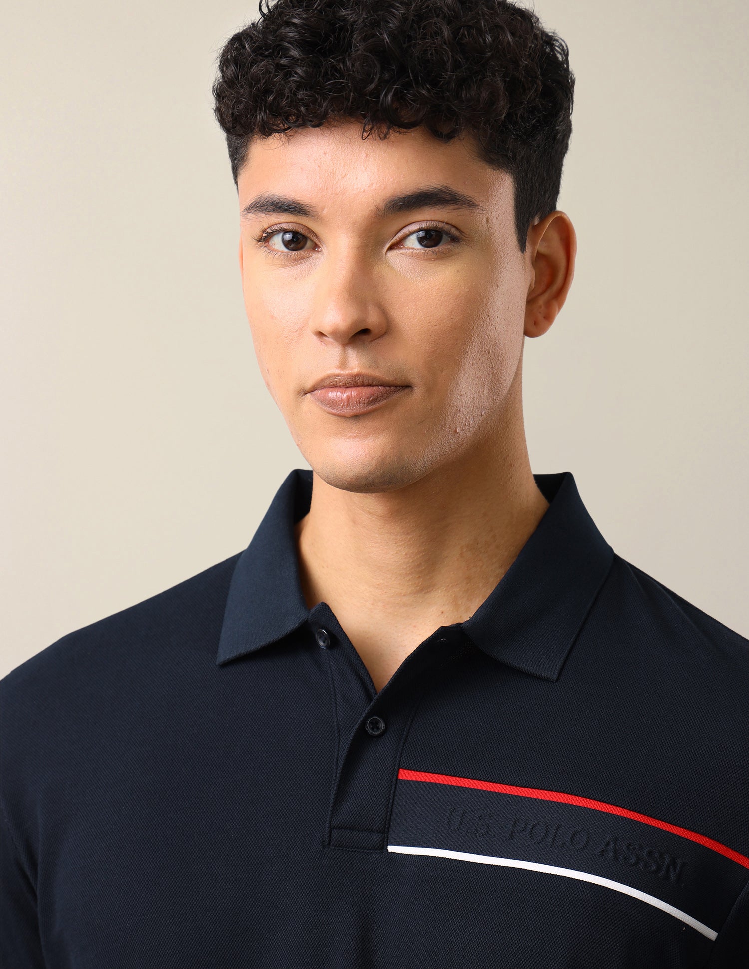 Solid Slim Fit Polo Shirt Navy - U.S. Polo Assn. India | Large